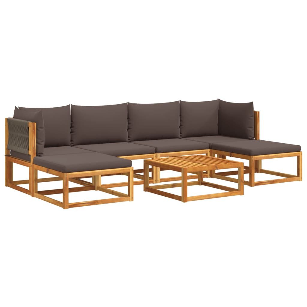 vidaXL Loungesofa 7-tlg. Garten-Sofagarnitur mit Kissen günstig online kaufen