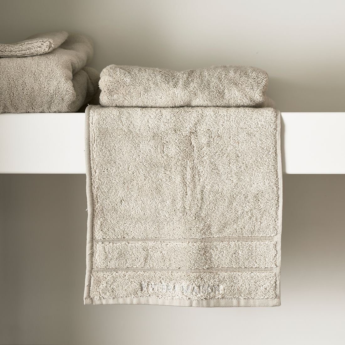 Handtuch, Maison Hotel Gästehandtuch Towel stone RM Guest Rivièra 50x30, Baumwolle