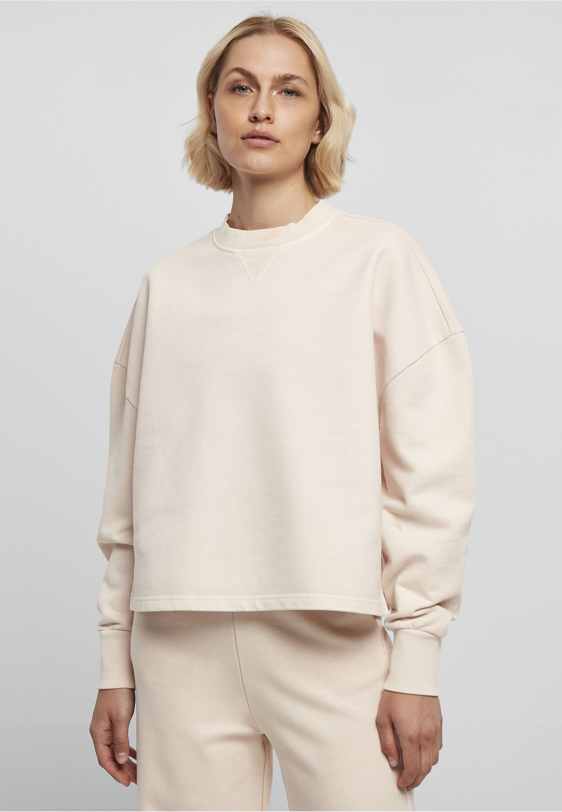 URBAN CLASSICS Sweater Urban Classics Damen Ladies Heavy Terry Garment Dye Crewneck (1-tlg)