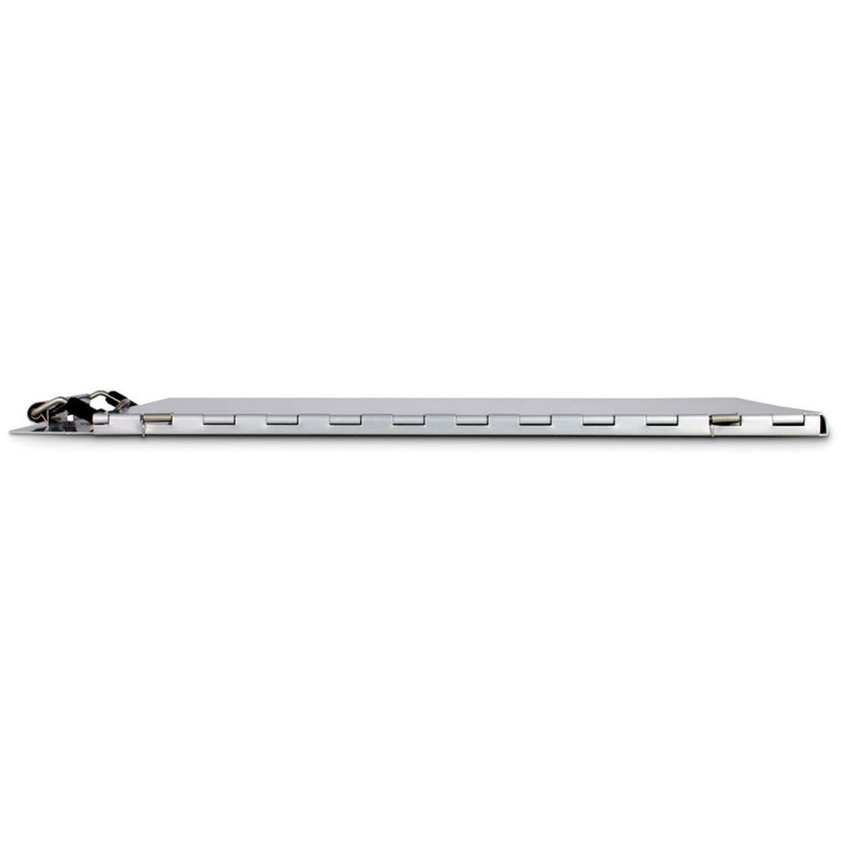 Schreibmappe Klemmbrettmappe A4 mit seitlicher Schutzklappe Aluminium