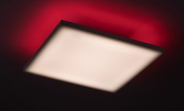 Rabalux LED Deckenspots "Faramir" Kunststoff, weiß, quadratisch, Einbau, 24W, rgb, 1880lm, dimmbar mit Leuchtmittel Dimmart: mit Fernbedienung batteriebetrieben mit Memoryfunktion, RGB