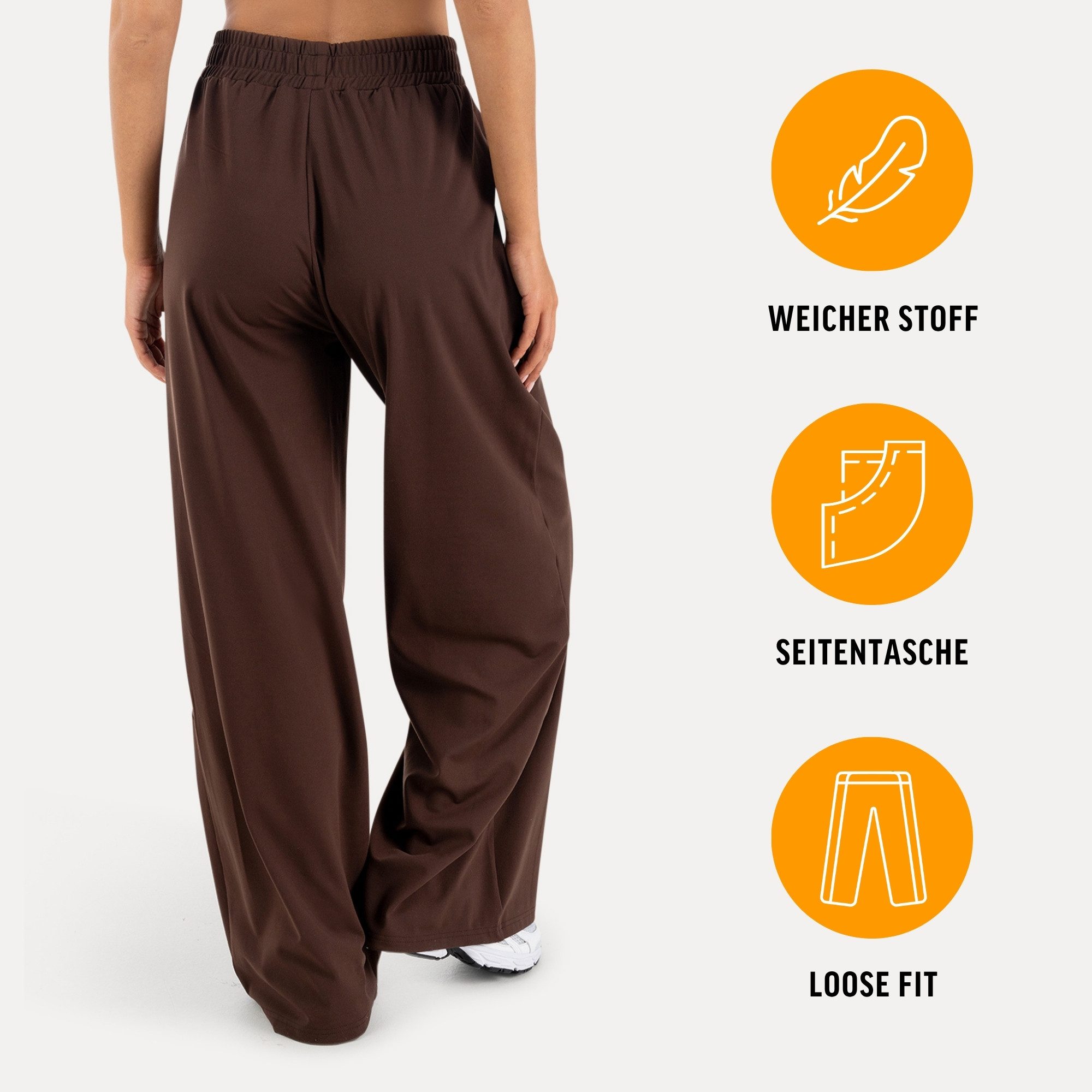 Smilodox Jogginghose Nexa, Wide-Leg Damen, Trainingshose mit High-Waist & Loose Fit, Gym Weites Bein, Weiches Material, Lockerer Sitz, Homewear, Streetwear