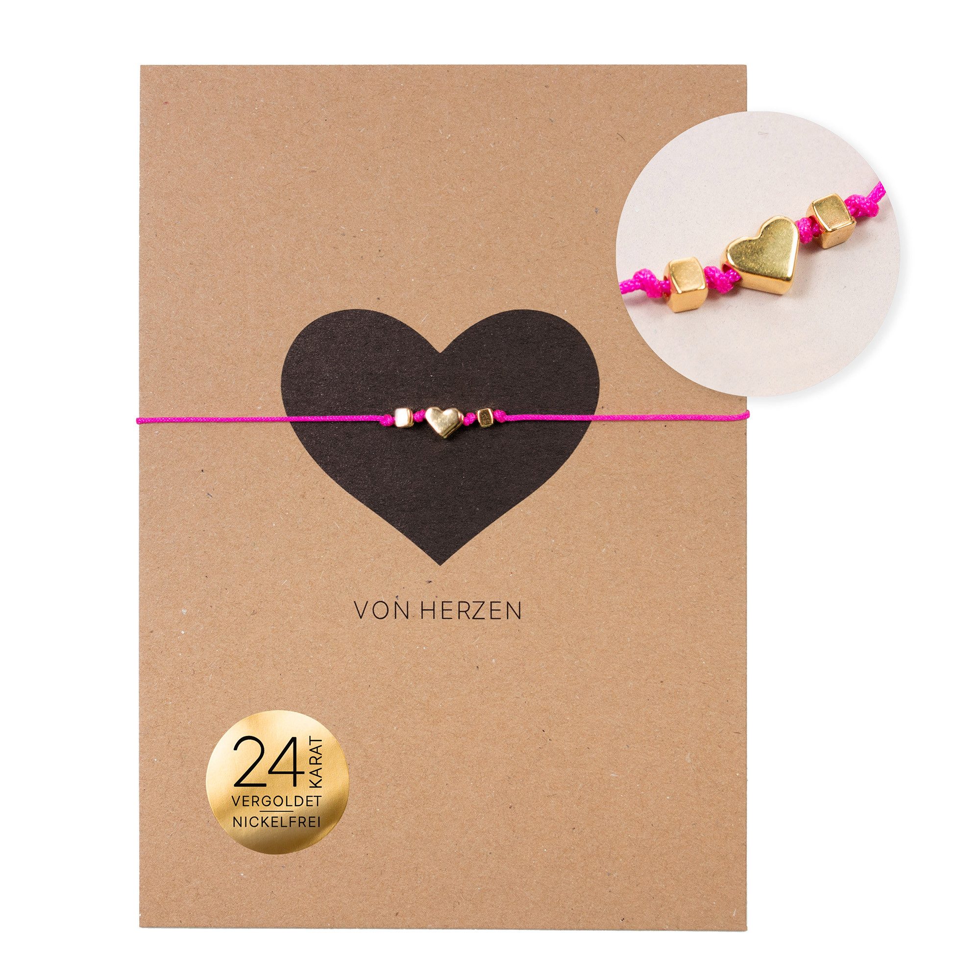 Armband Set Armband auf Karte - Herz - von Herzen