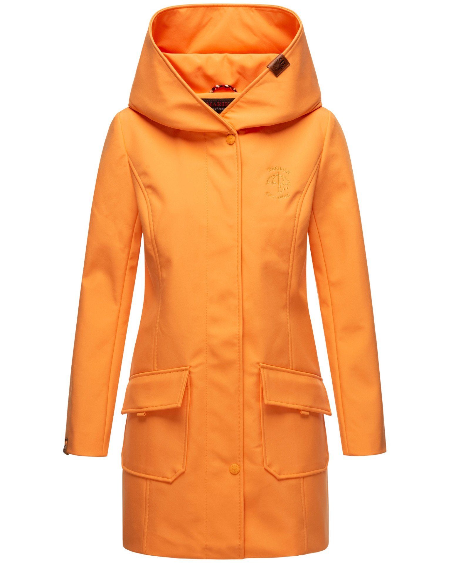 Marikoo Softshelljacke Mayleen Kapuze großer mit Sorbet Apricot