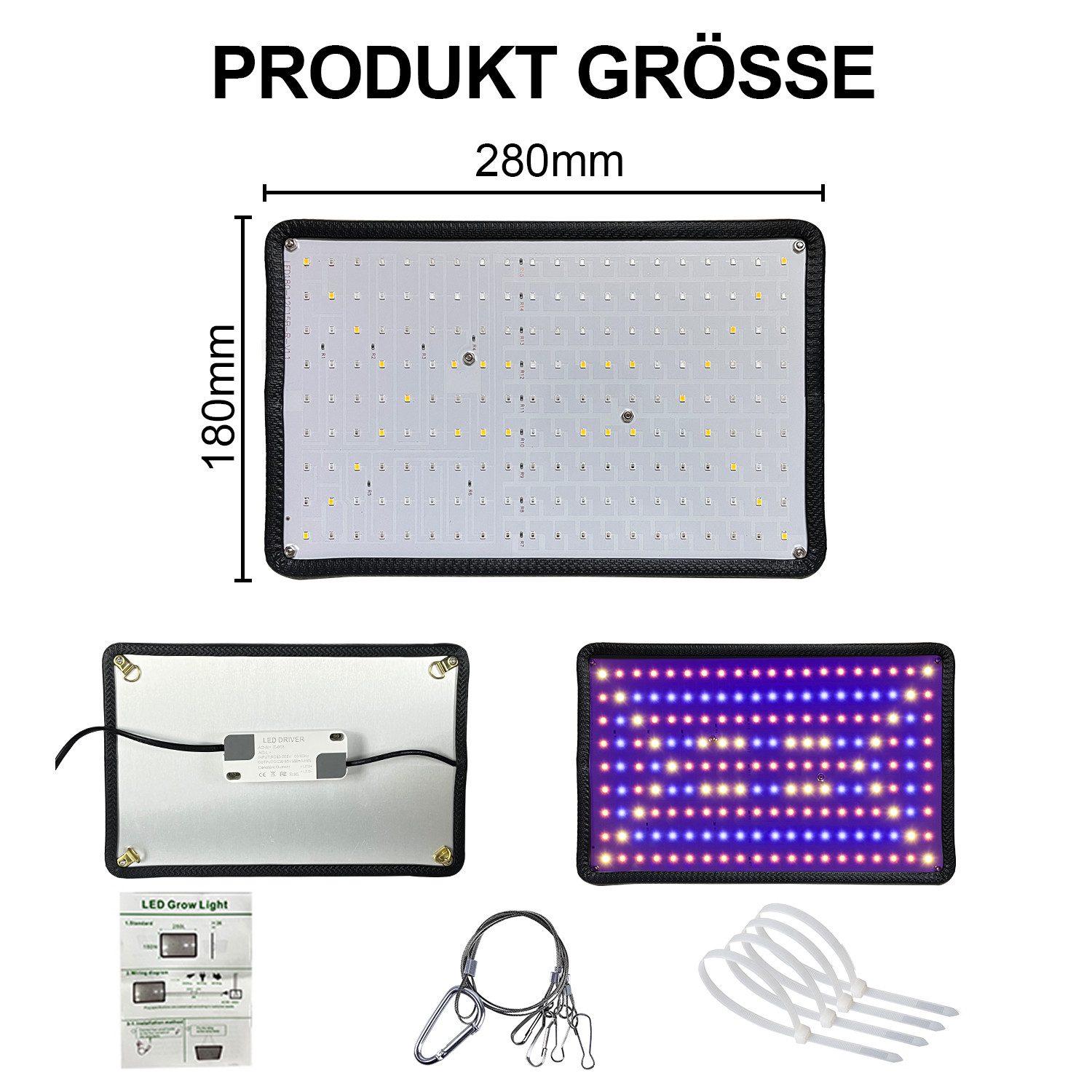 Jibenhome Pflanzenlampe 180 LEDs LED Grow Lampe für Wachsen Anlage Gemüse O günstig online kaufen