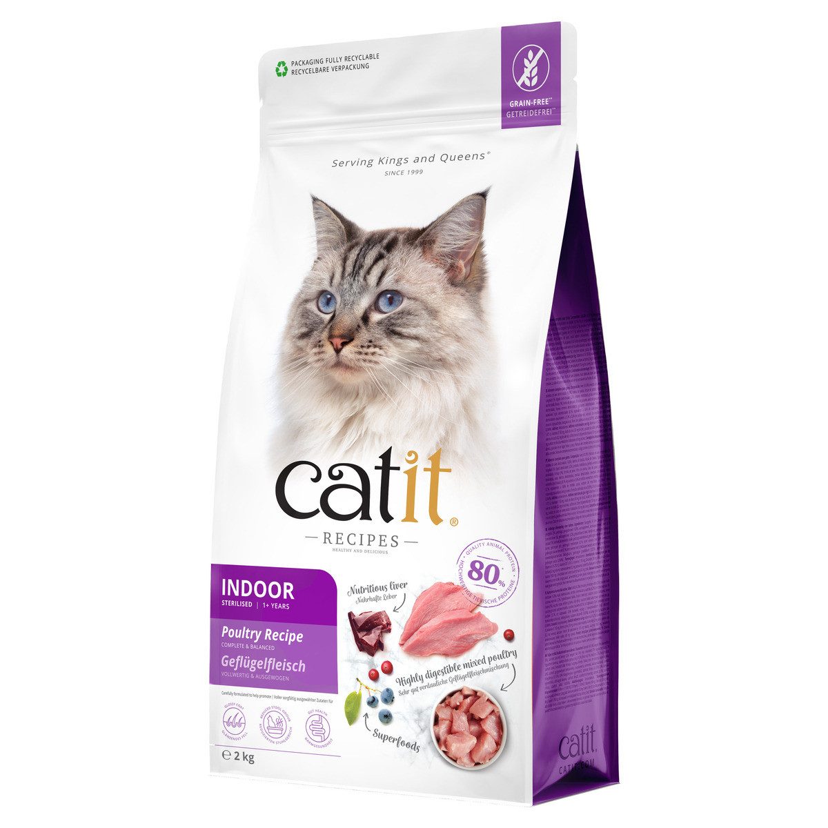 Catit Recipes Adult Indoor 2 kg, Trockenfutter für: Katze