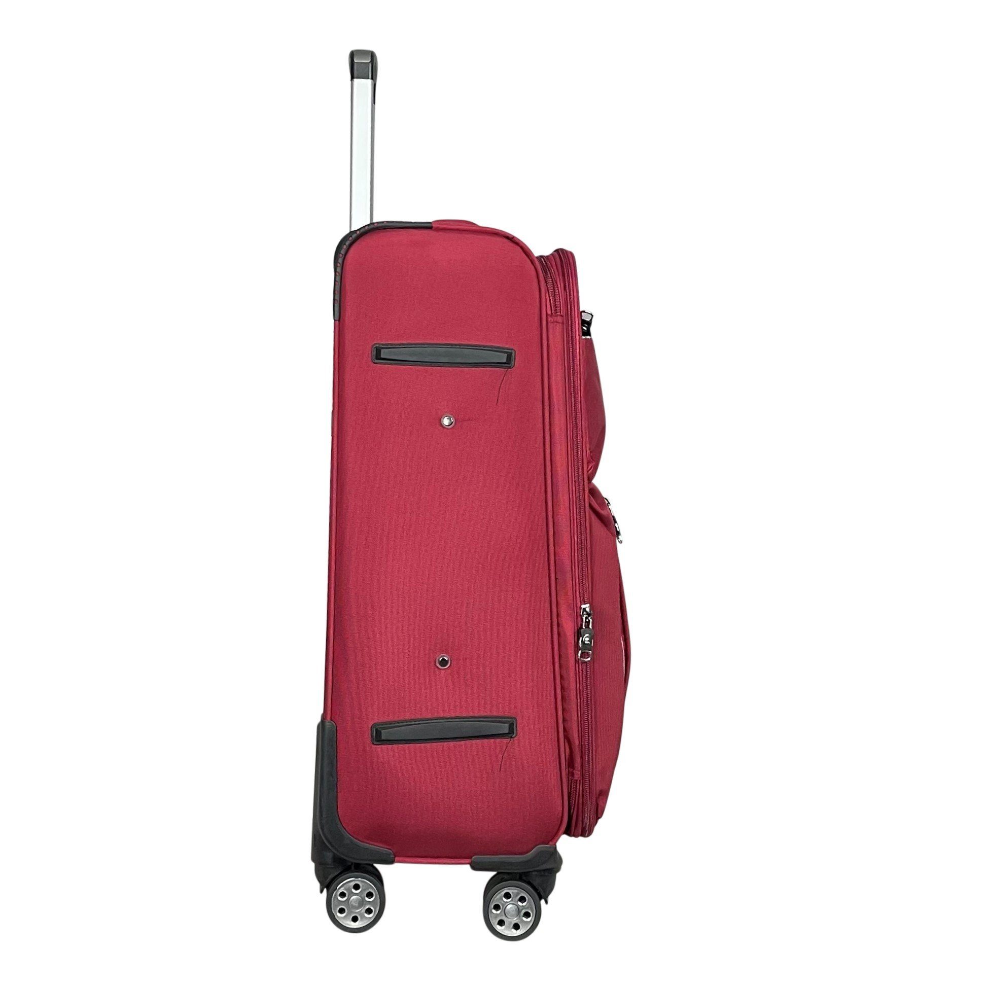 erweiterbar Reisekoffer Koffer MTB (M/L/XL/XXL/Set) Stoffkoffer Rot Zwillingsrollen