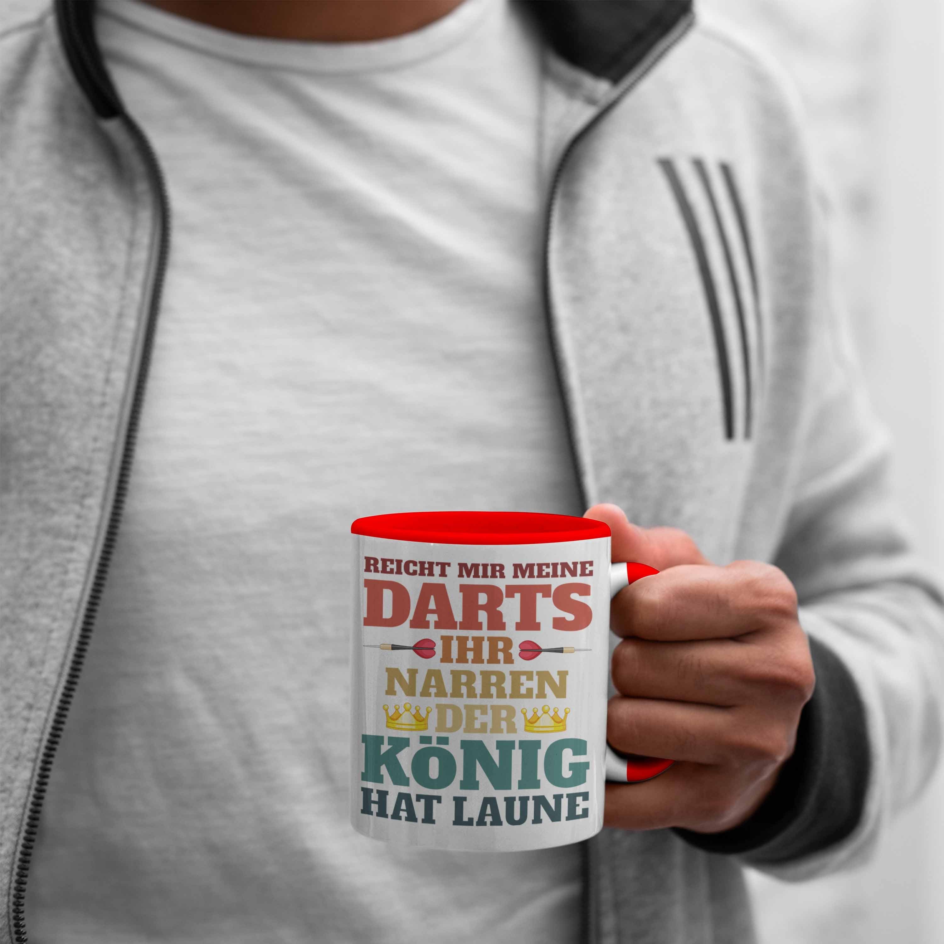 Dart-Spieler Männer - Trendation Dartpfeil Geschenkidee Dart Tasse Darts Trendation Spruch Rot Mir Reicht Tasse Meine