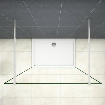 duschspa Duschwand Walk in Dusche Duschtrennwand Duschwand Glaswand Duschabtrennung, Einscheibensicherheitsglas, Sicherheitsglas, (Set), Glas, Nano Glas