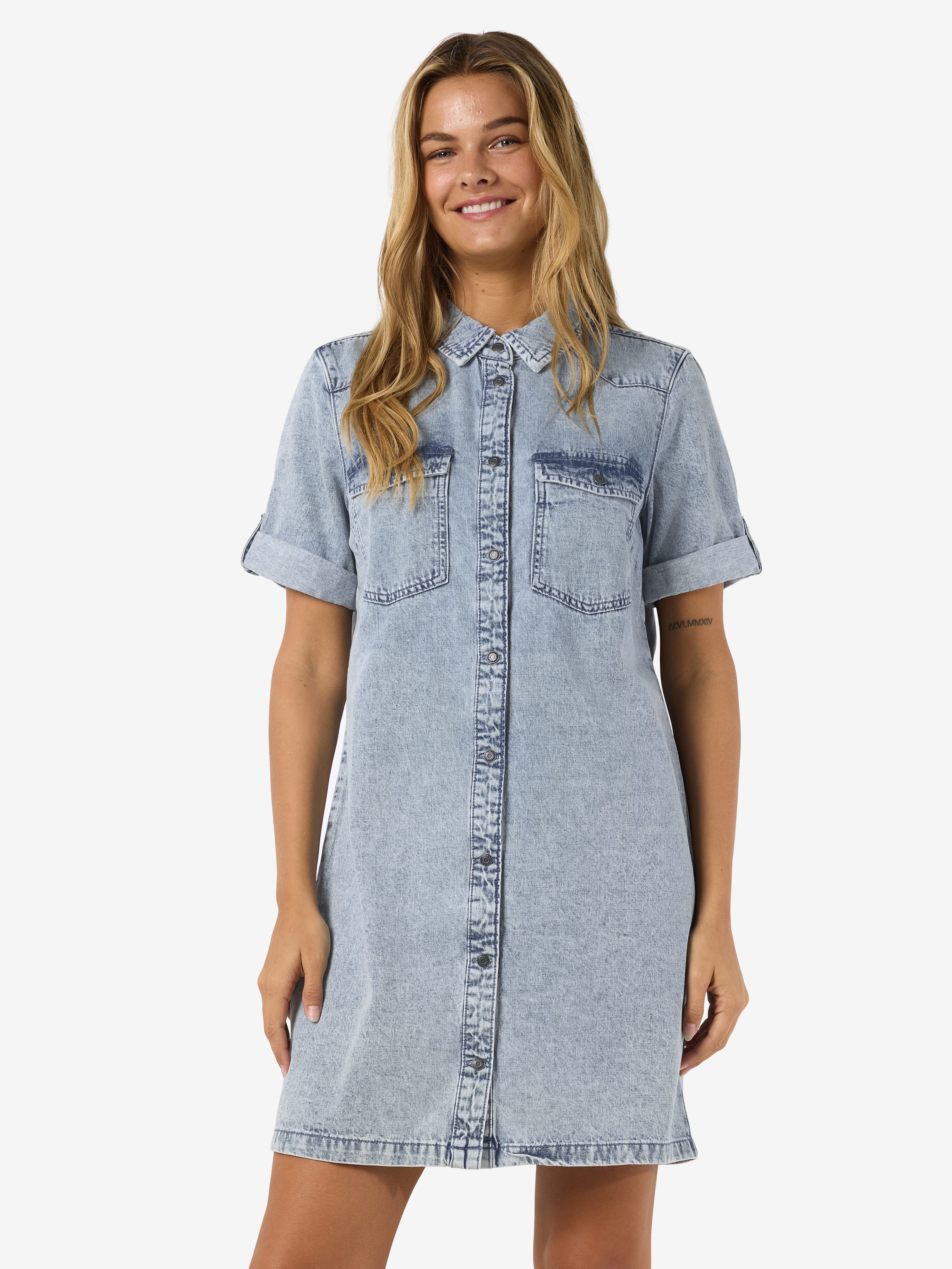 Noisy may Jeanskleid NMNEW SIGNE S/S DENIM DRESS VI003LB NOOS günstig online kaufen