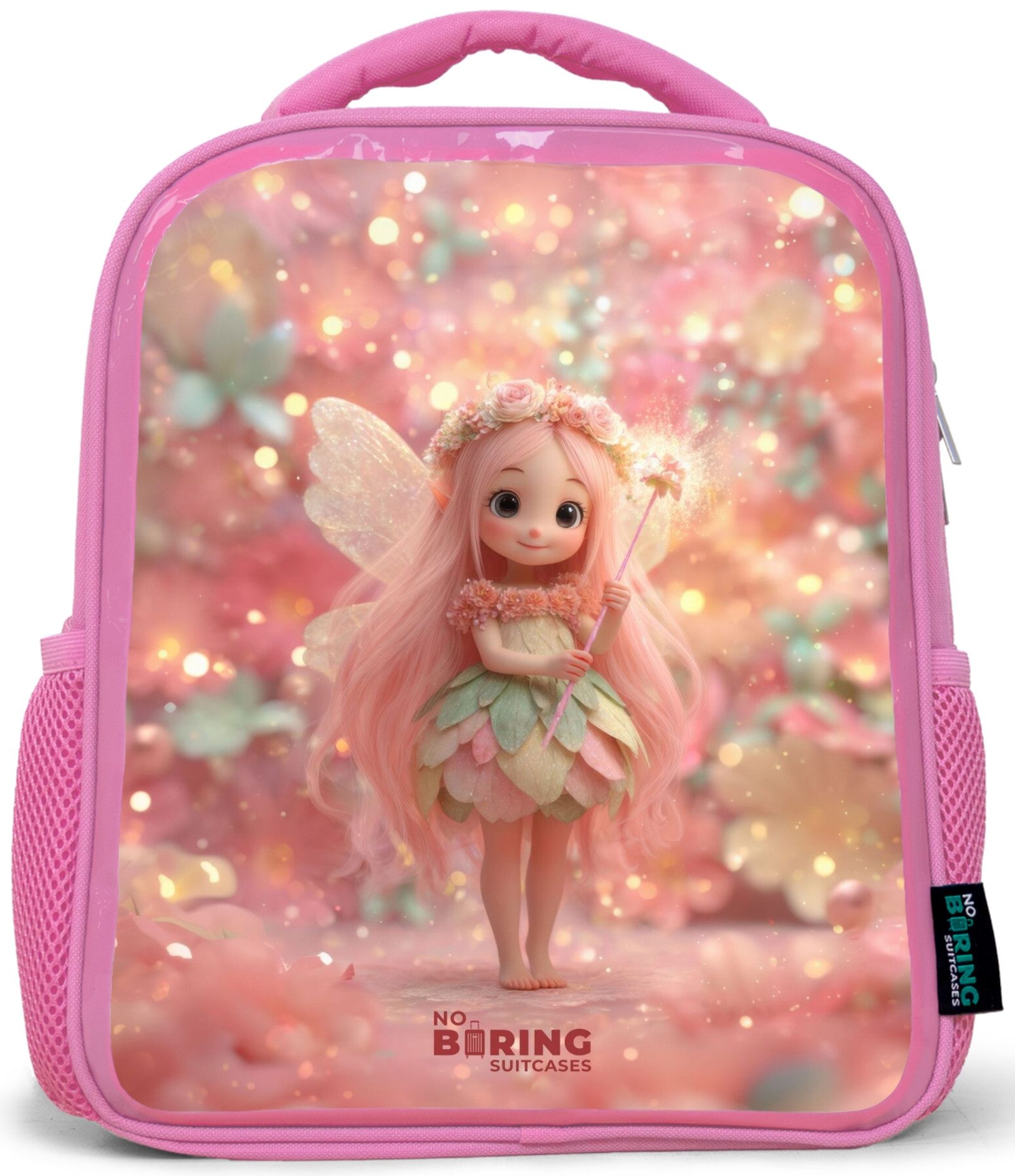 Rucksack Rosa - Blumenfee in rosa Märchenwelt