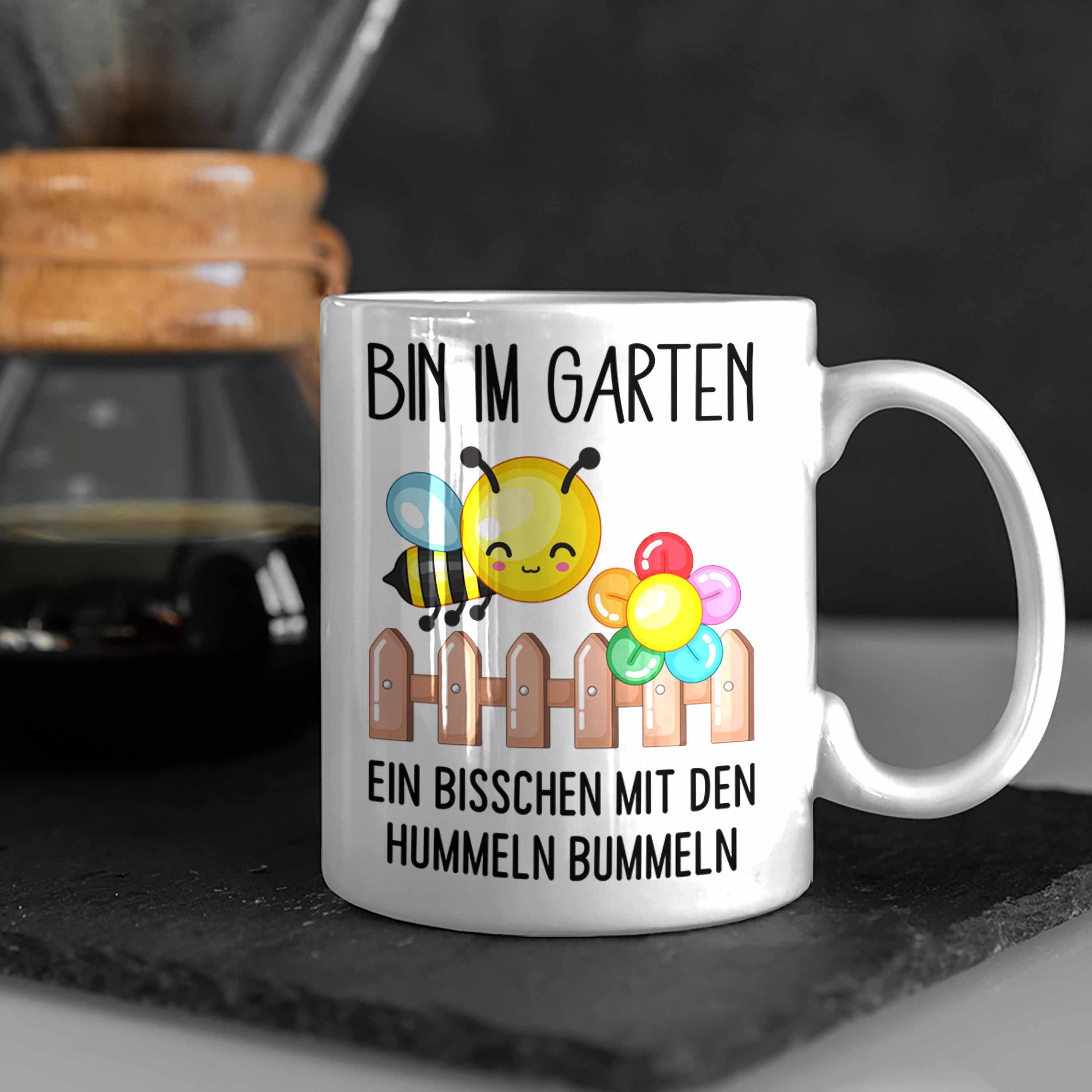 Trendation Tasse Tasse Bummeln Bin Den Weiss Im Gesche Garten Hummeln Mit