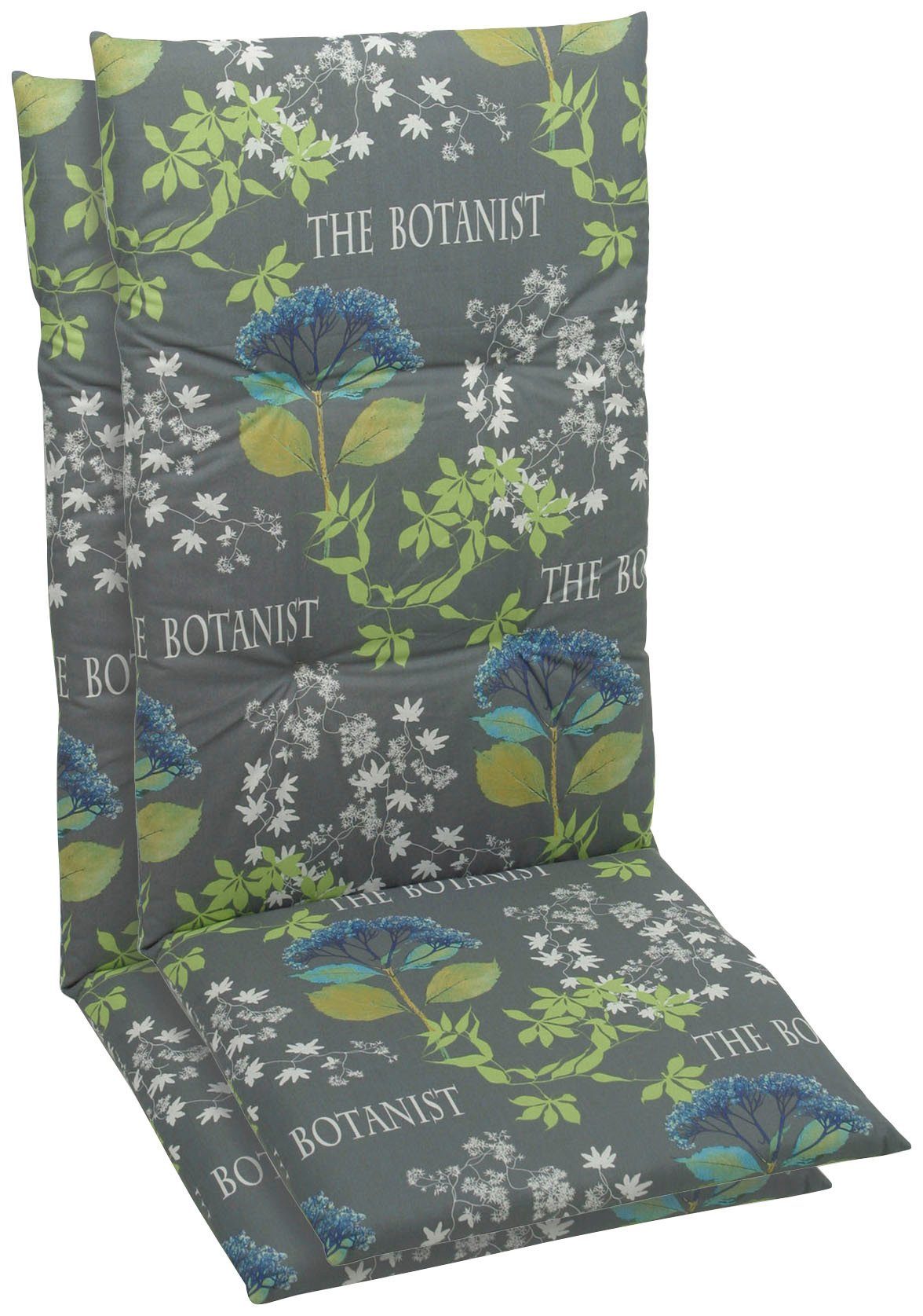 GO-DE Hochlehnerauflage Lima, TOPSELLER!, (Set, 2 St., Set mit 2 Hochlehnerauflagen, OTTOs Choice), Maße ca.: 48 cm x 5 cm x 118 cm