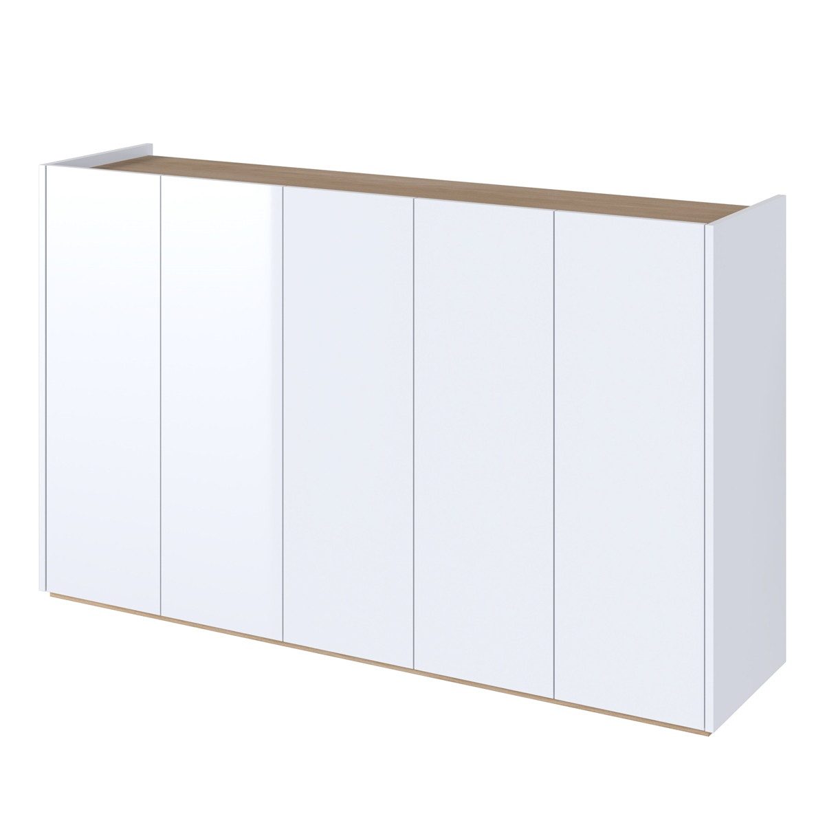 Compleo Sideboard PARIS, Breite: 156 cm, Modern design, 5 Türen
