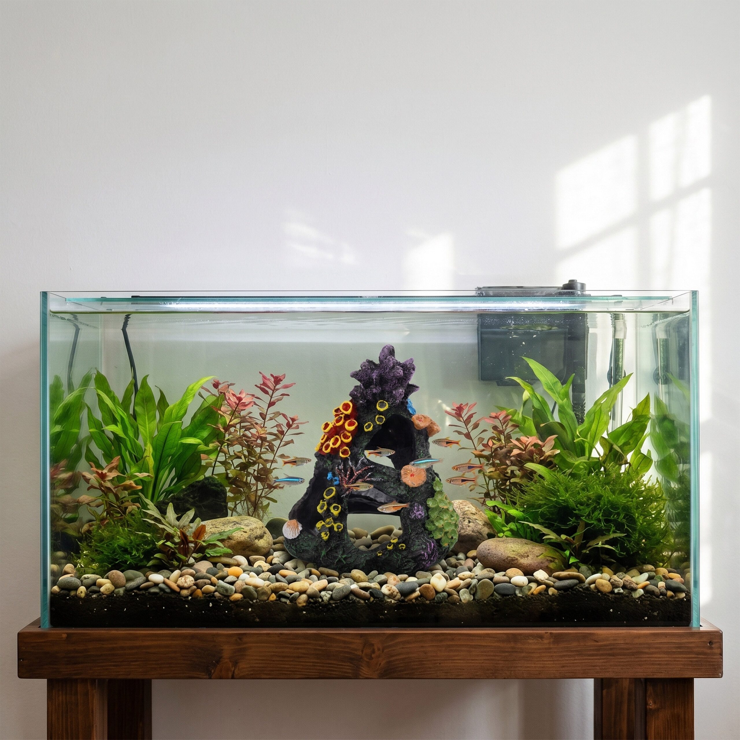 relaxdays Aquariendeko Aquarium Deko Korallenriff
