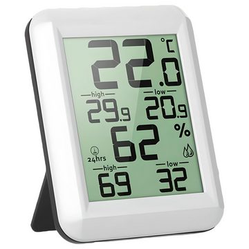 Retoo Raumthermometer LCD Thermometer Hygrometer Mini Temperaturmesser Luftfeuchtigkeit, Elektronisches Thermometer Bedienungsanleitung Originalverpackung., Großes und gut lesbares LCD-Display, Genaue Messungen