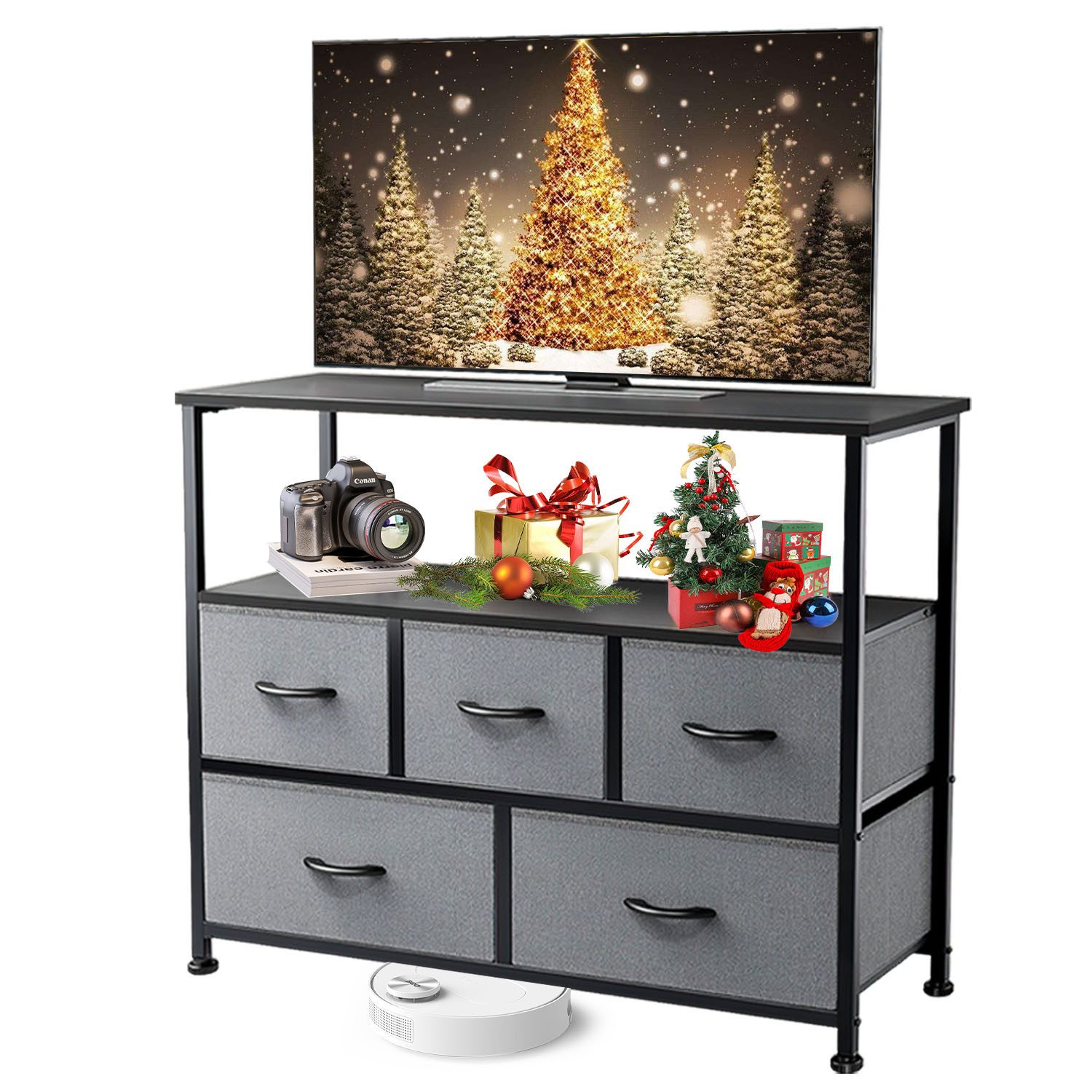 IDEASY TV-Schrank Kommode TV-Ständer Entertainment Center günstig online kaufen