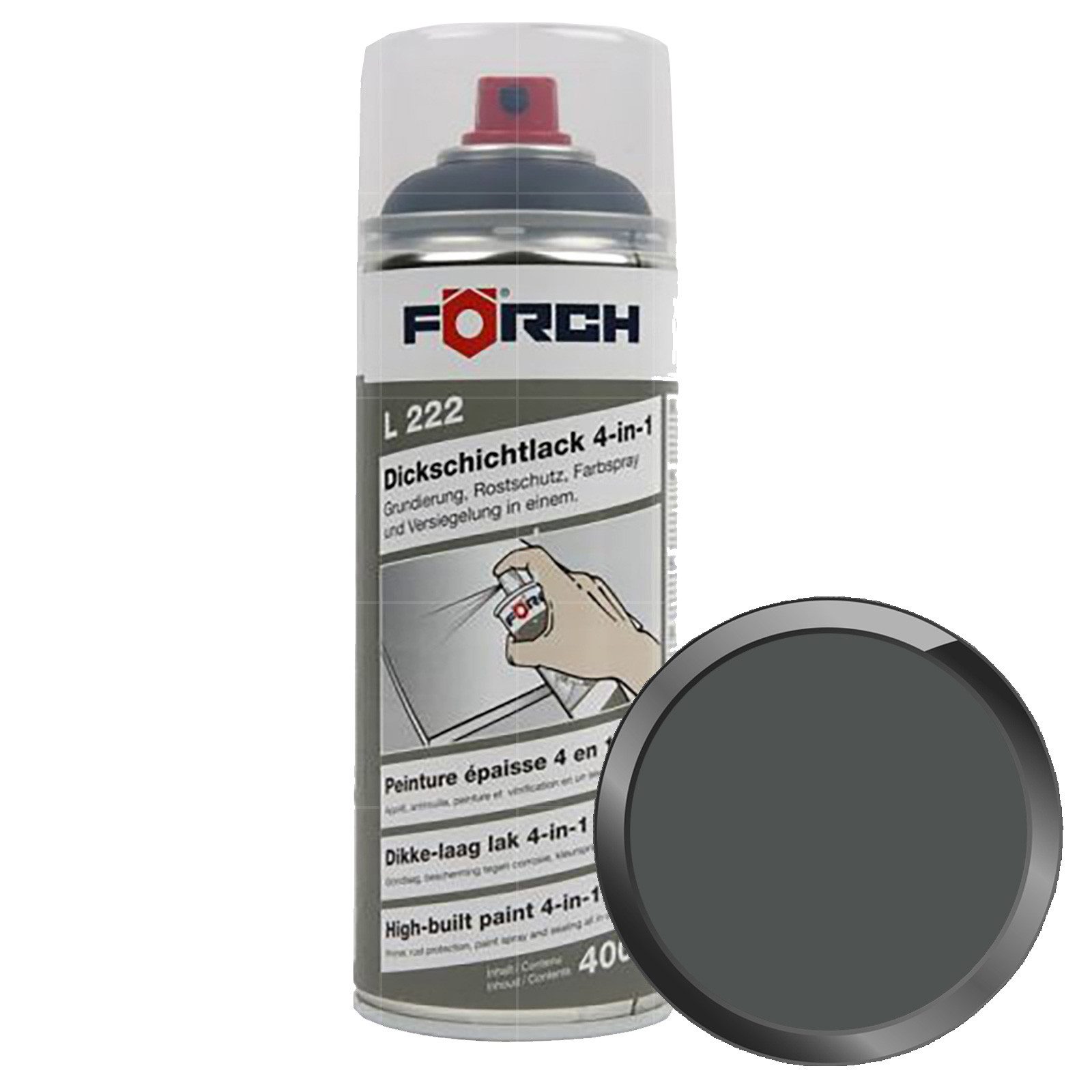 FÖRCH Rostschutzgrundierung L222 Dickschichtlack 4-in-1 - 0.4 Ltr
