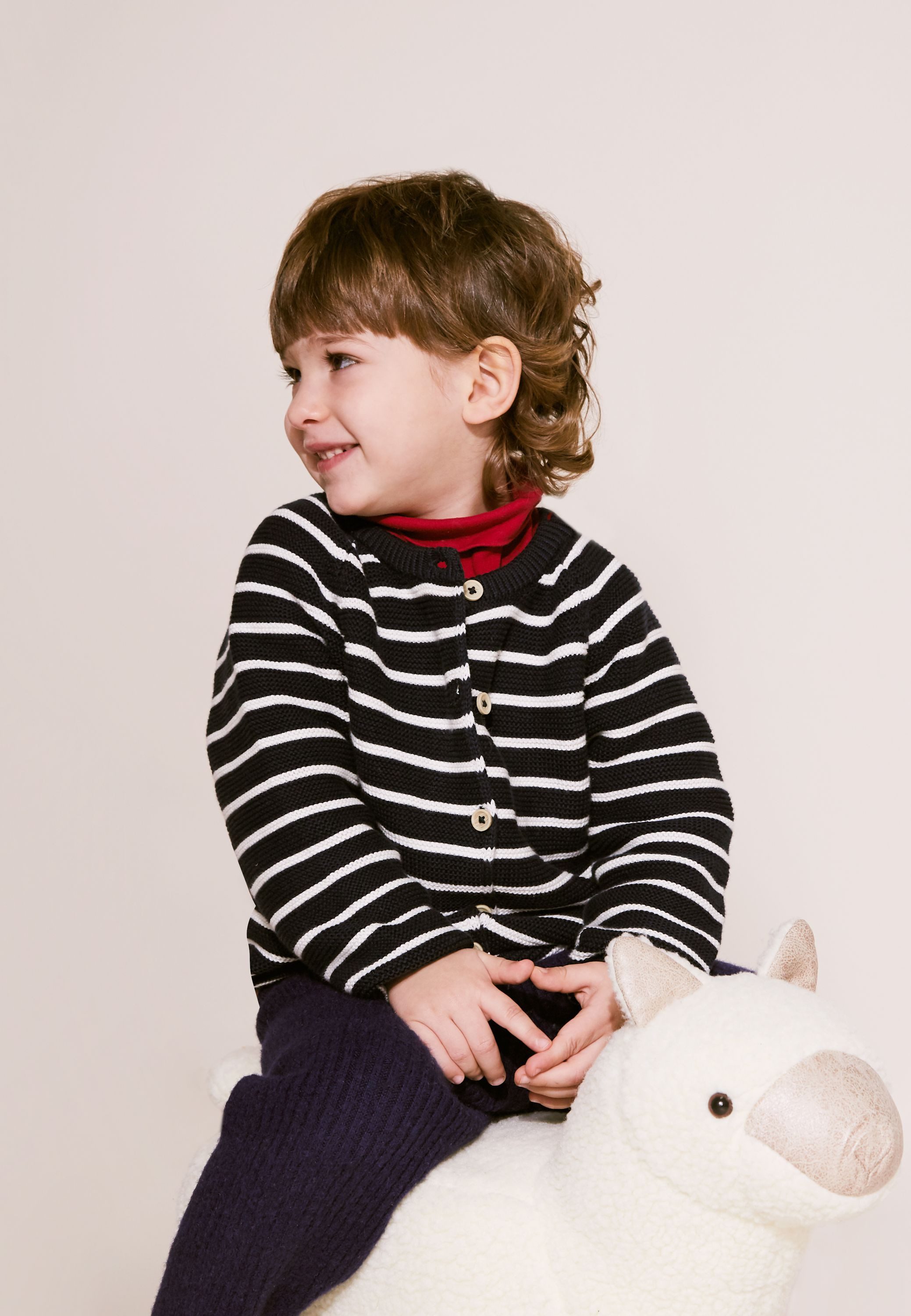 Stellou & friends Strickjacke Gestreifter Gestreifter