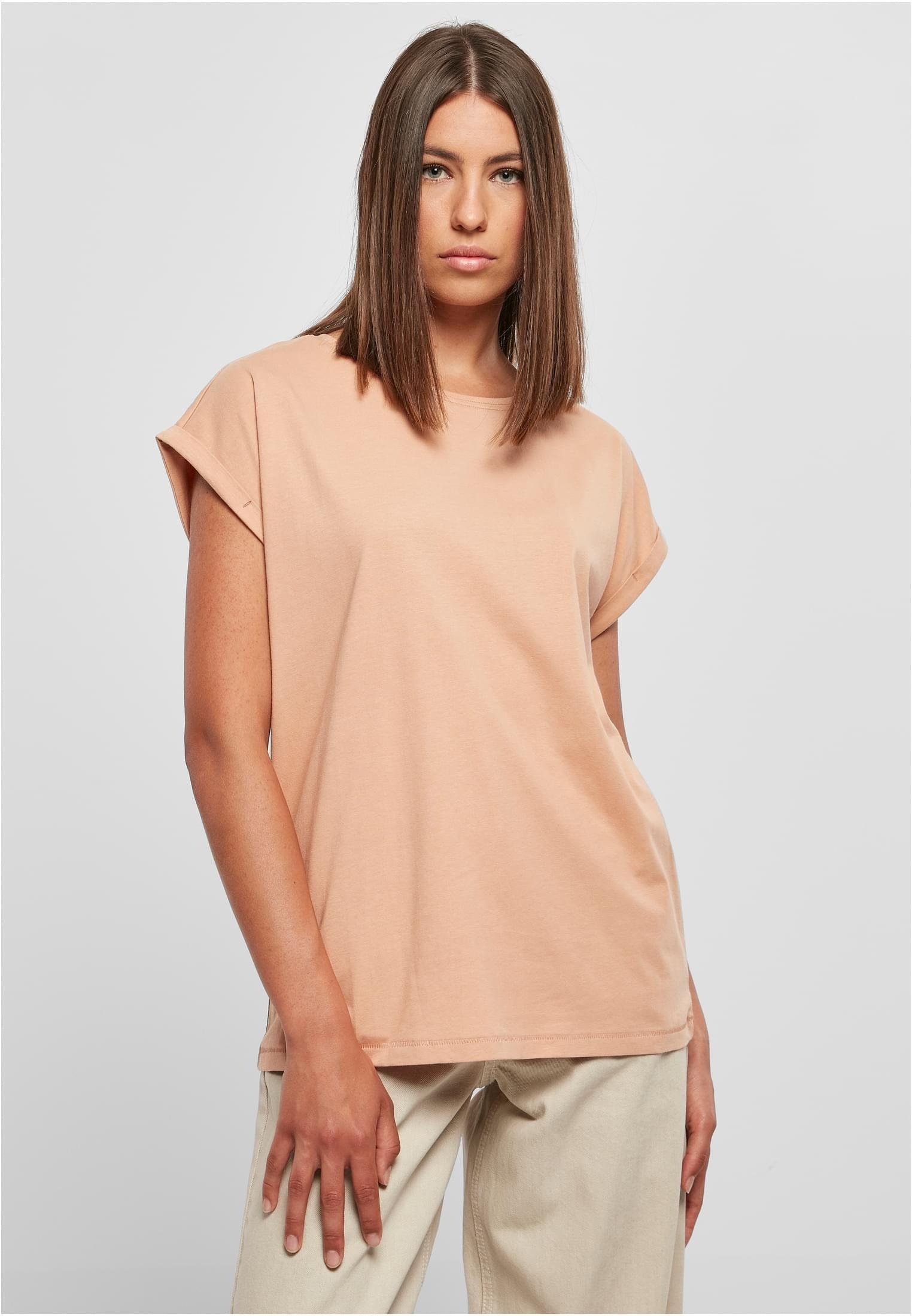 URBAN CLASSICS Rundhalsshirt Ladies Extended Shoulder Tee Damen T-Shirt