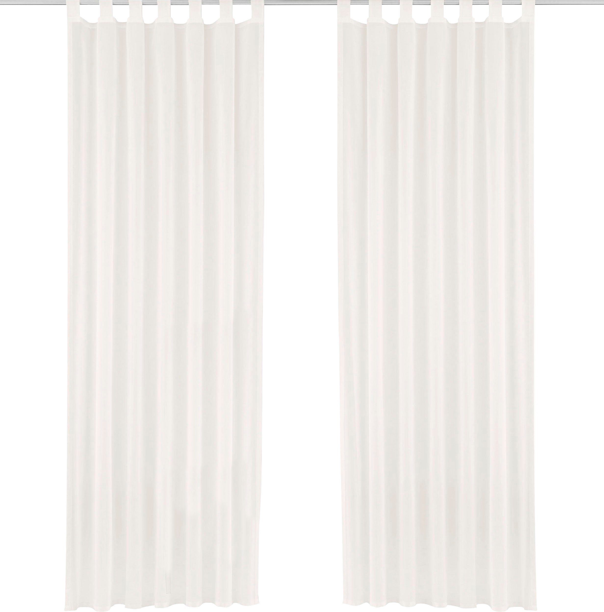 OTTO home Gardine XANA (1 St), Schlaufen, transparent, Voile, Bestseller, einfarbig, 1 bzw. 2 Schals, pflegeleicht, preiswert!