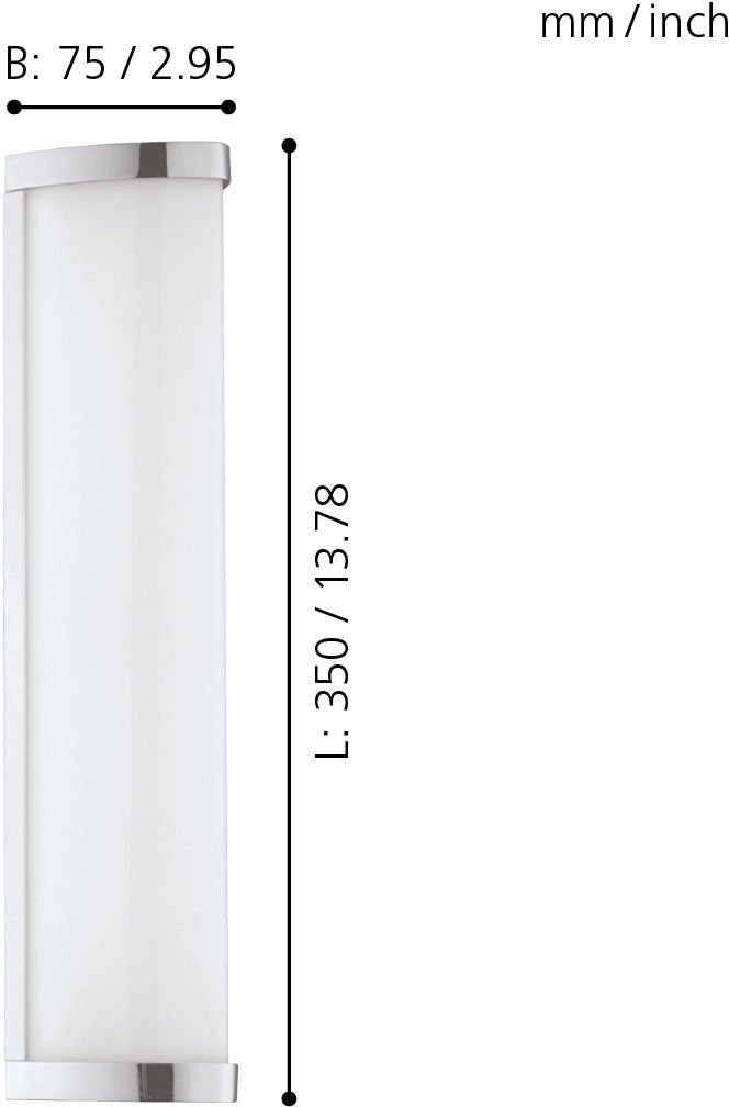 fest Wandleuchte GITA 2, EGLO Warmweiß integriert, LED LED