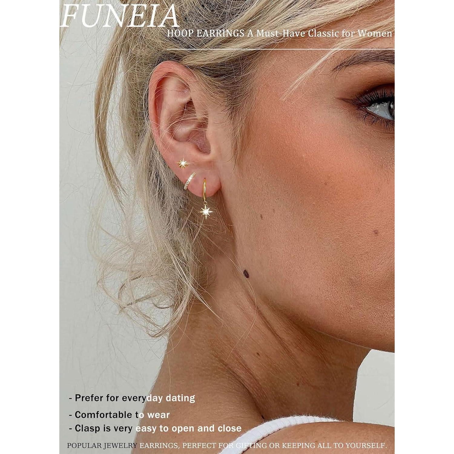 LuxusKollektion Schmuckset Ohrringe Silber 925 Set Damen 14K Vergoldet Creo günstig online kaufen