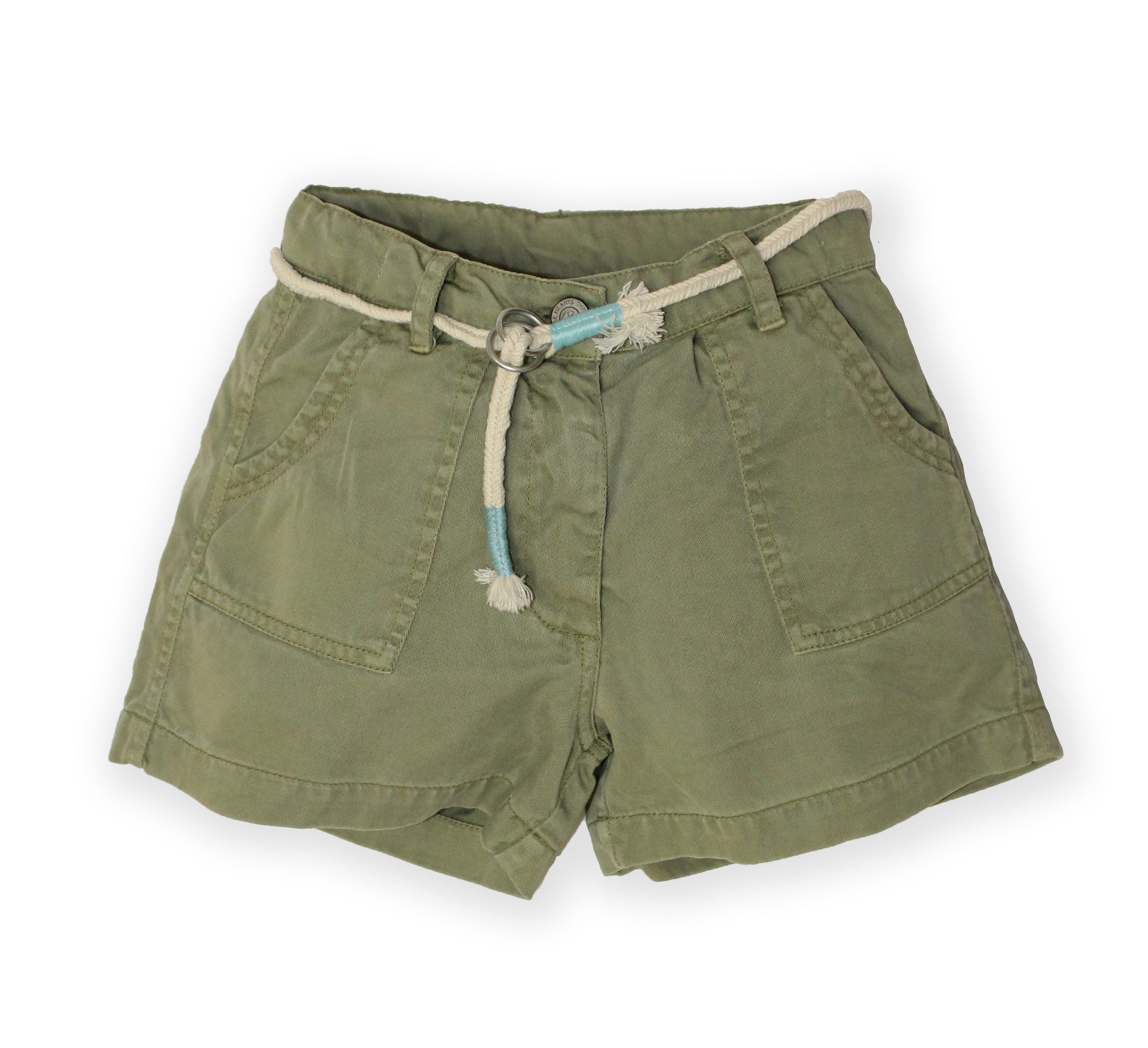 THREE OAKS Jeansshorts M340026:Mädchen Shorts mit Deko Kordel
