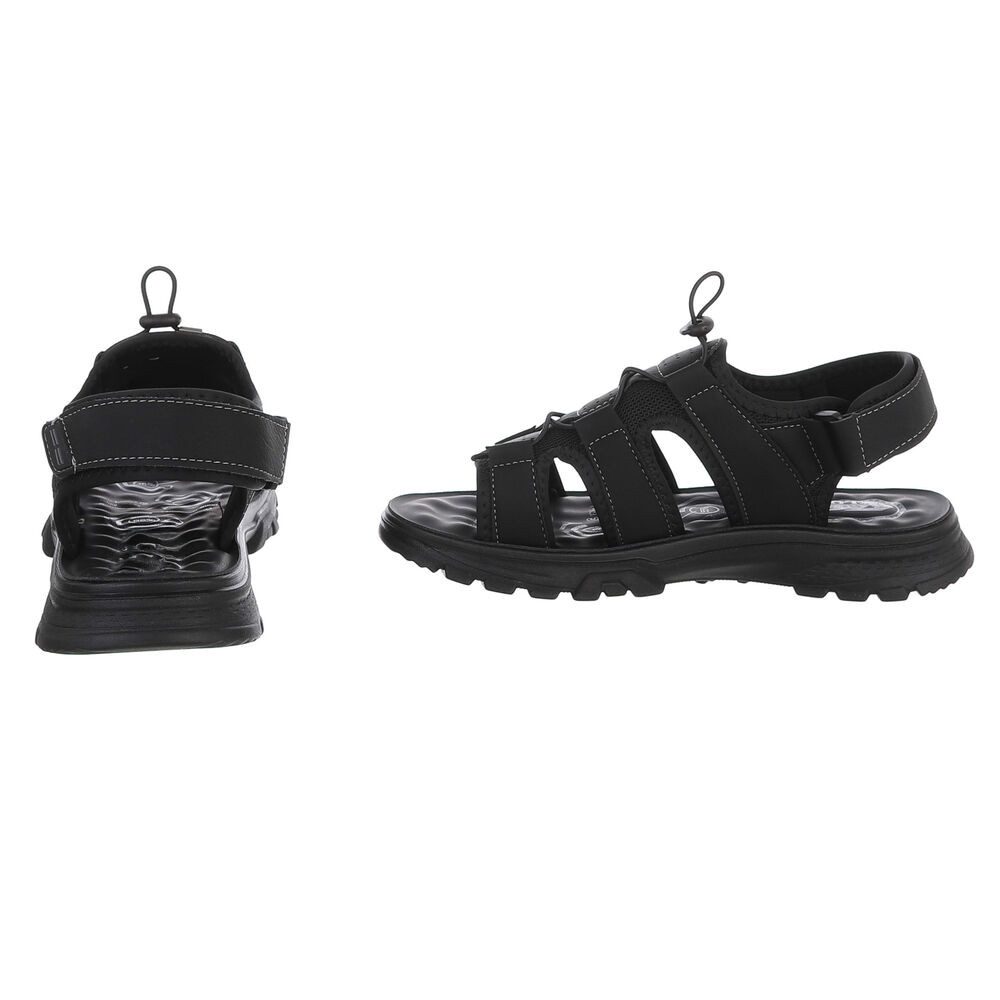 Coolwalk Herren Sandalen-Slipper sportlich mit Schnellverschluss Sandale (91917994) Flach Sandalen in Schwarz – Bild 5 von 5
