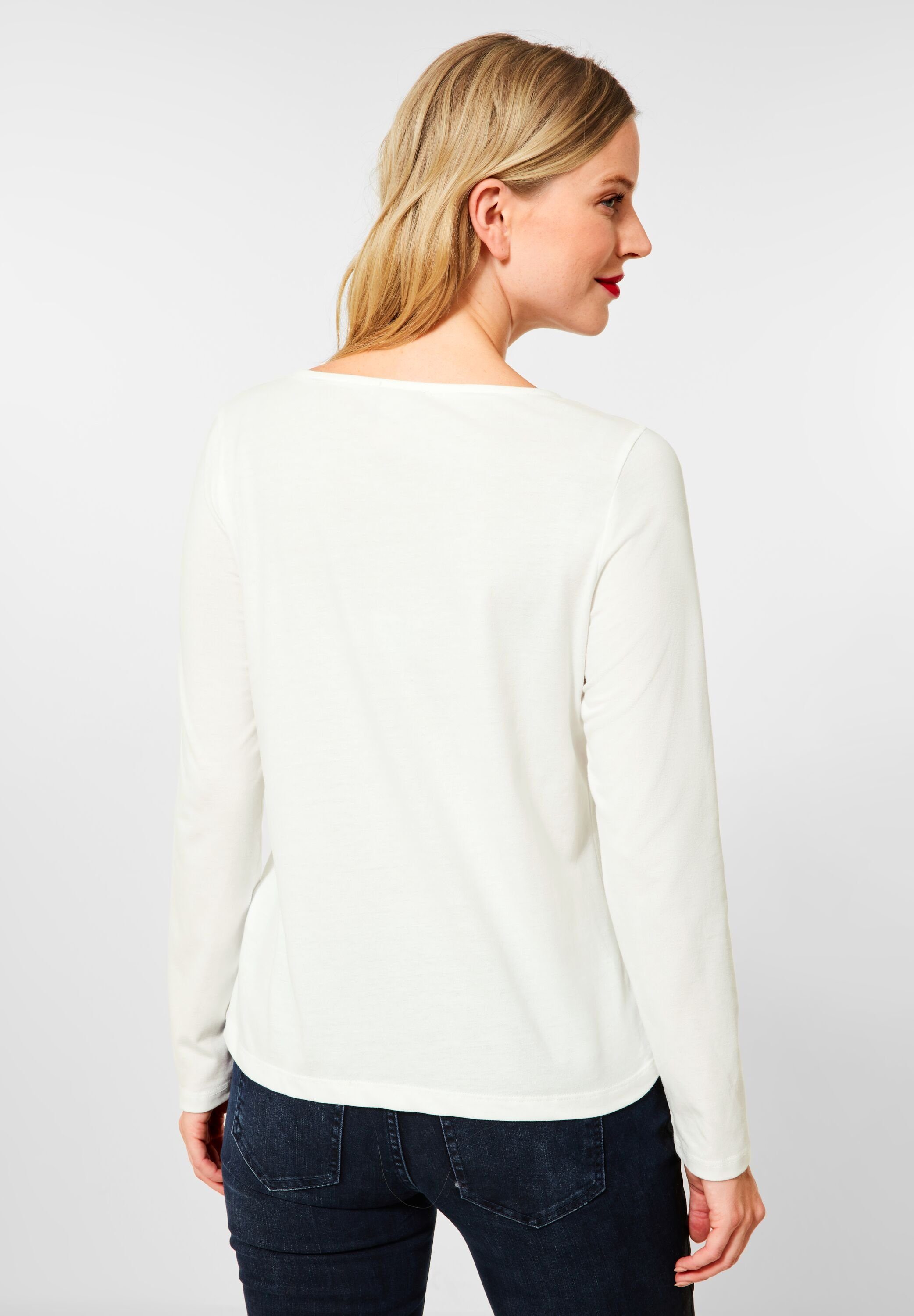 Damenshirt Langarmshirt Basic-Style, STREET ONE im