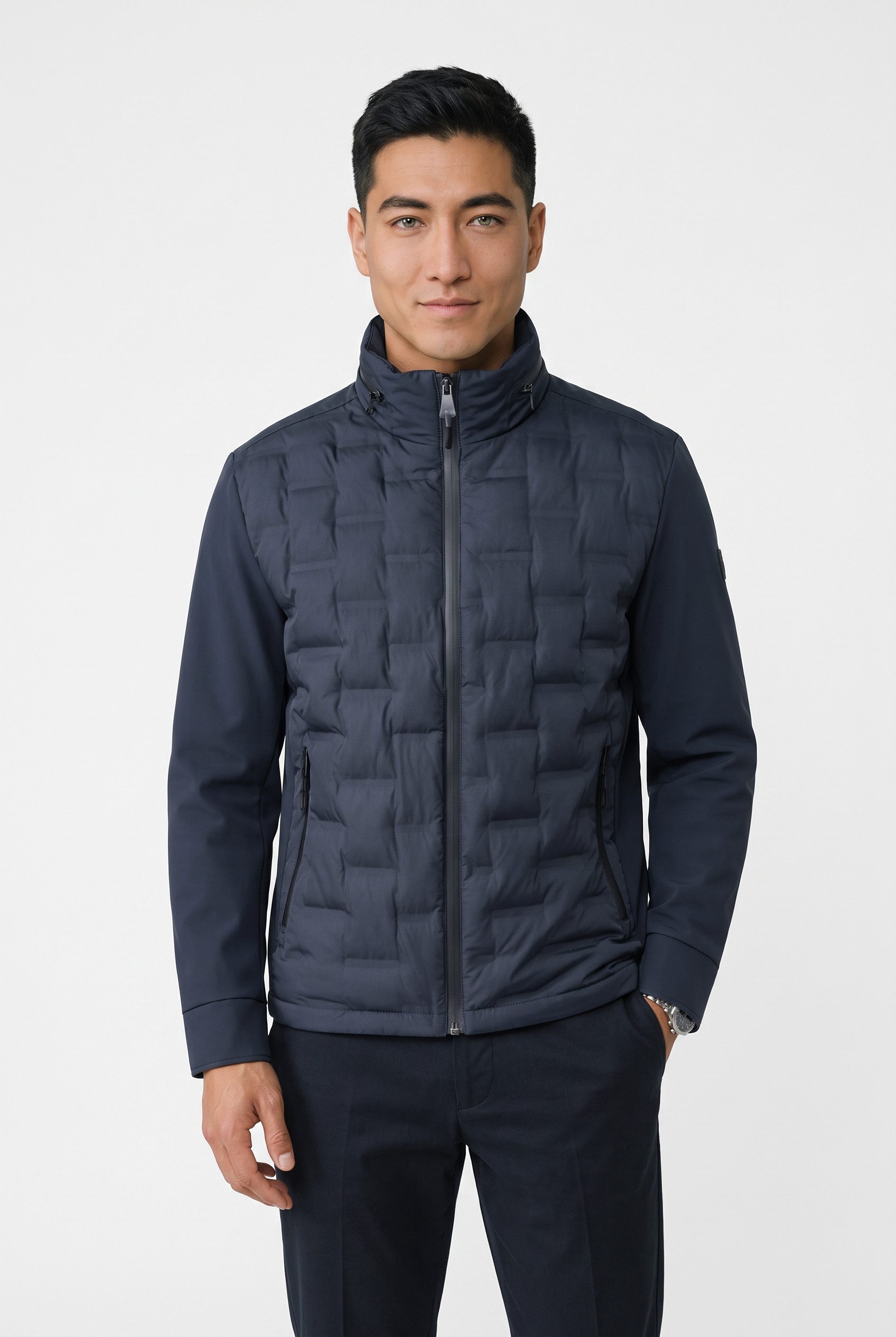 Strellson Steppjacke Avio Flex 2.0 Windbreaker Travel Light Regular Fit Windbreaker Steppjacke Stehkragen
