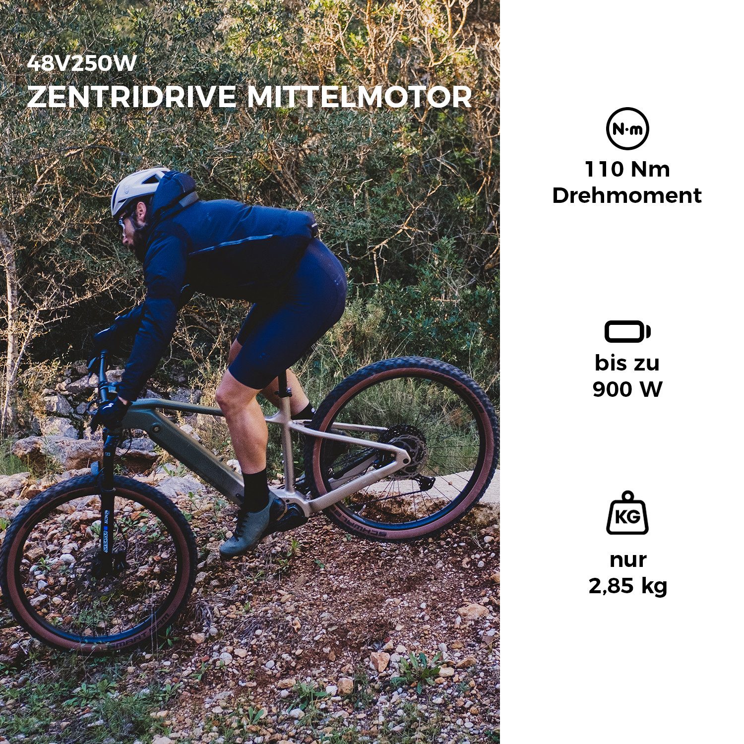 DERUIZ E-Bike Mountainbike Dolomit 29 Zoll, 110 Nm Mittelmotor, max. 180km, Drehmomentsensor, 11 Gang SHIMANO CUES ASLU6000T1R Schaltwerk, Kettenschaltung, Mittelmotor, 720 Wh, (Trittfrequenz- und Drehmomentsensor Für Damen und Herren)
