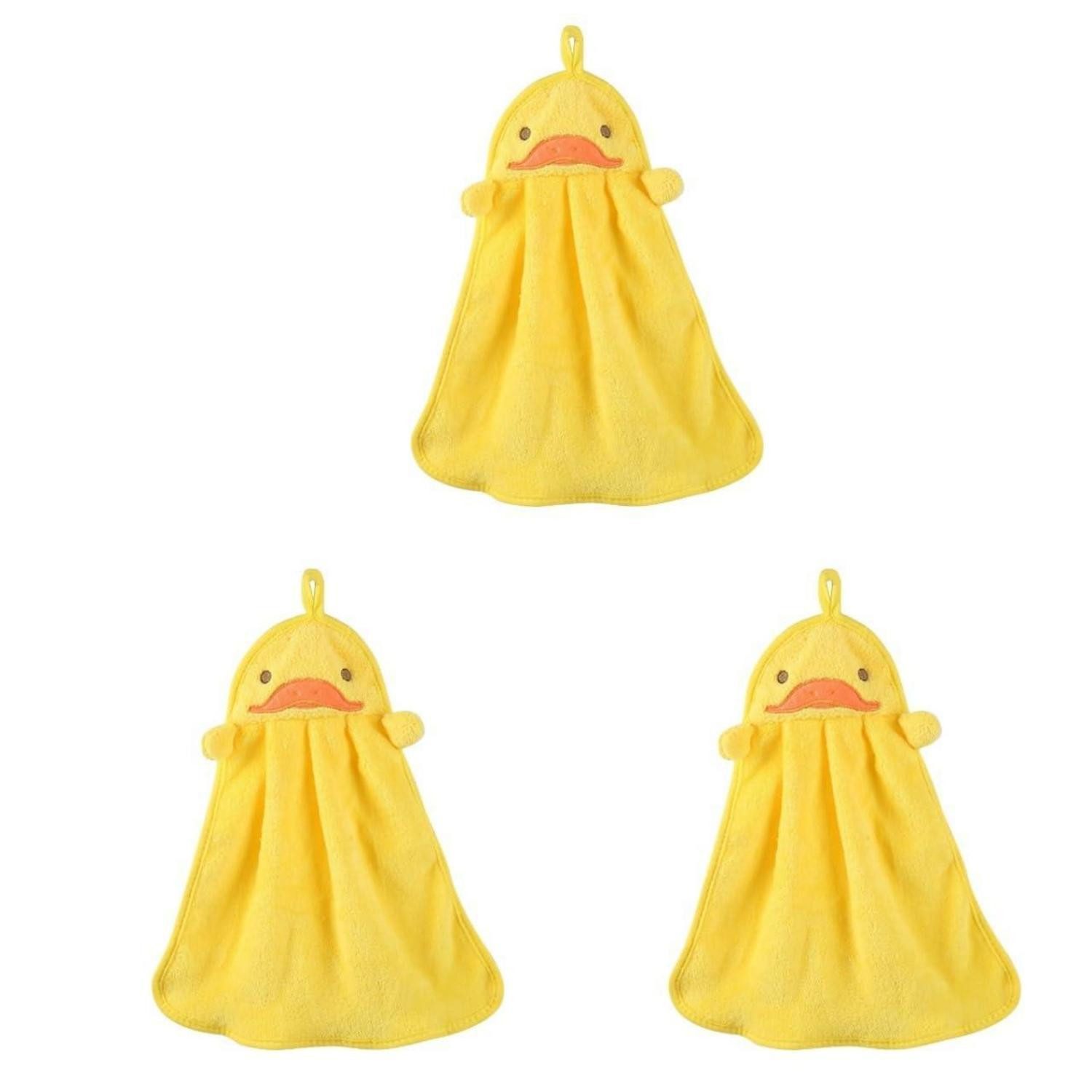 LuxusKollektion Waschlappen 3er-Set Tierhandtücher Ente, (3-St)