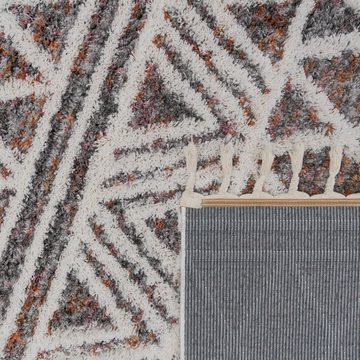 Hochflor-Teppich Hochflor Teppich Wohnzimmer Skandinavisches Design, Paco Home, Läufer, Höhe: 34 mm