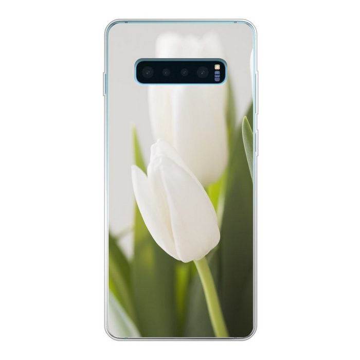 MuchoWow Handyhülle Bild von mehreren Tulpen Phone Case Handyhülle Samsung Galaxy S10 Lite Silikon Schutzhülle