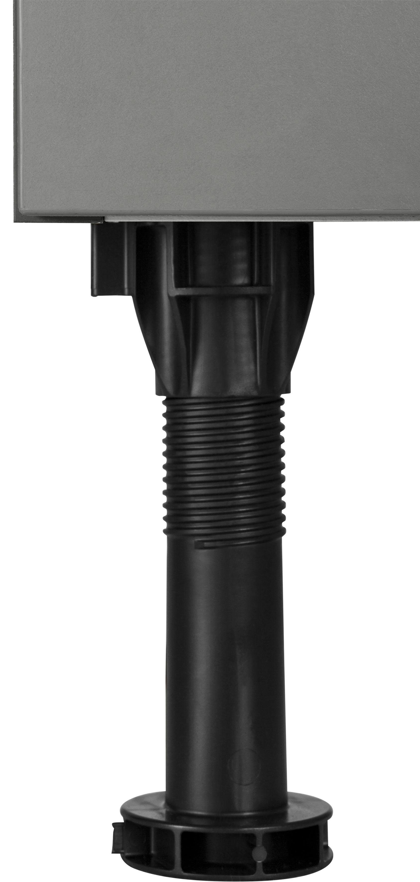 OPTIFIT Spülenschrank Elga mit Soft-Close-Funktion, cm basaltgrau höhenverstellbaren | Füßen, basaltgrau/basaltgrau 60 Breite