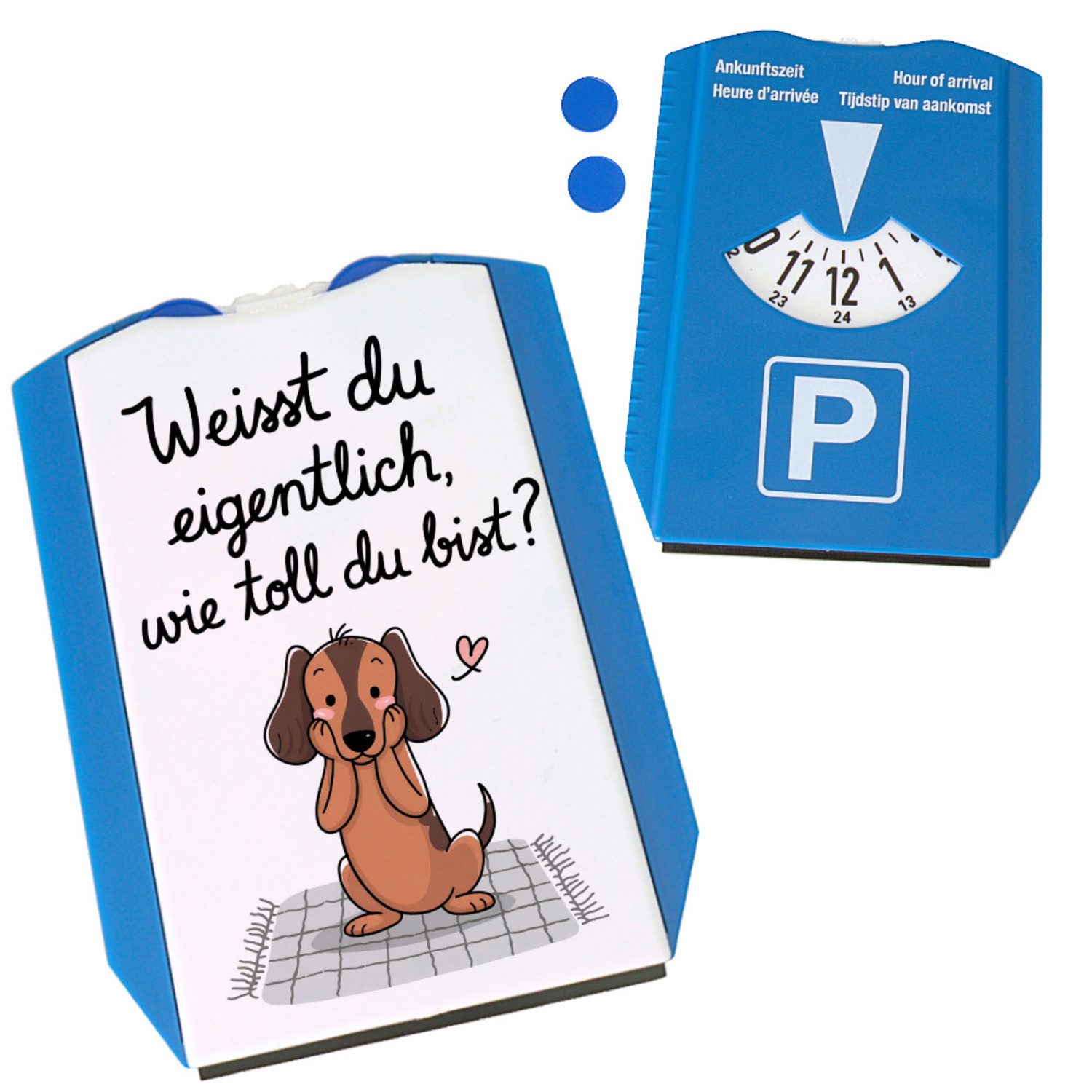 speecheese Parkscheibe Niedlicher Dackel Du bist toll Parkscheibe – Bild 2 von 2