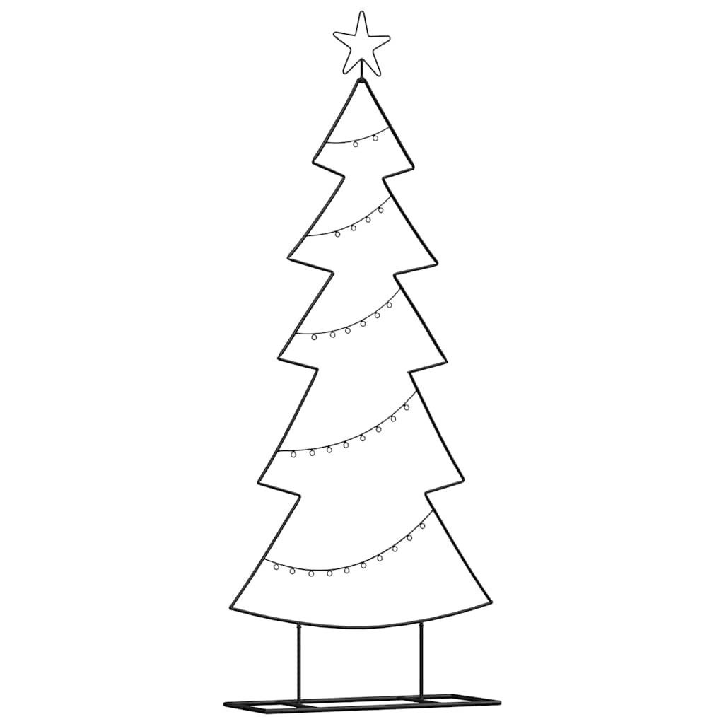 vidaXL Künstlicher Weihnachtsbaum Metall Weihnachtsbaum mit Ständer Schwarz 150 cm Stahl