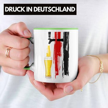 Trendation Tasse Trendation - Bier Geschenke für Männer Tasse mit Deutschlandflagge und Bier Grafik