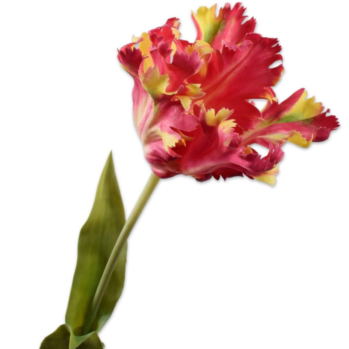 Künstliche Zimmerpflanze Seidenblume Tulpe Rot Gelb (71cm), SILK-KA