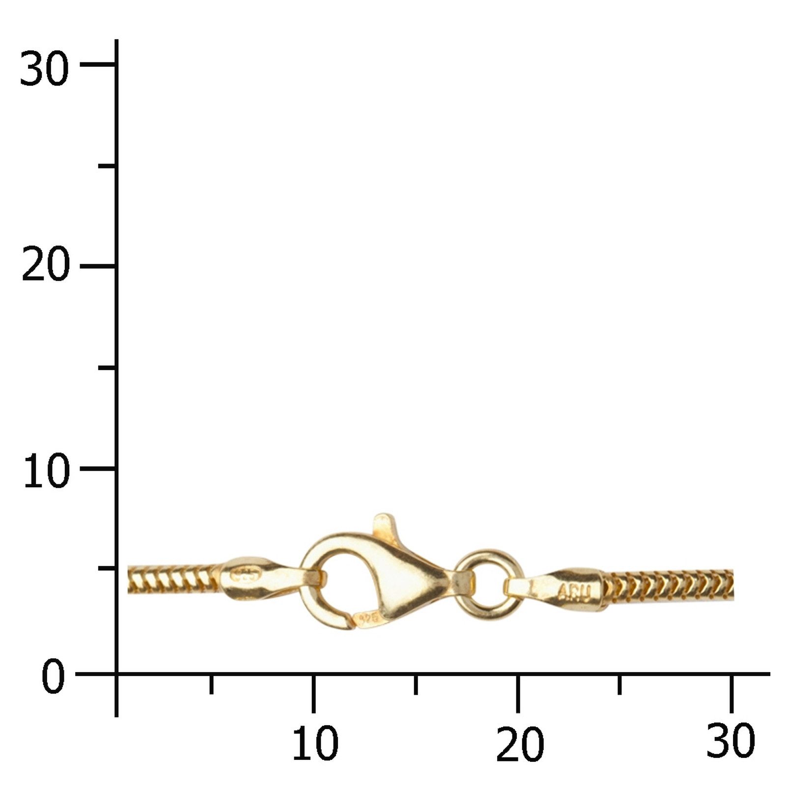 OSTSEE-SCHMUCK Silberkette Ostsee-Schmuck Kette Schlange 1,6 mm Kette Schlange 1,6 mm (1-tlg)