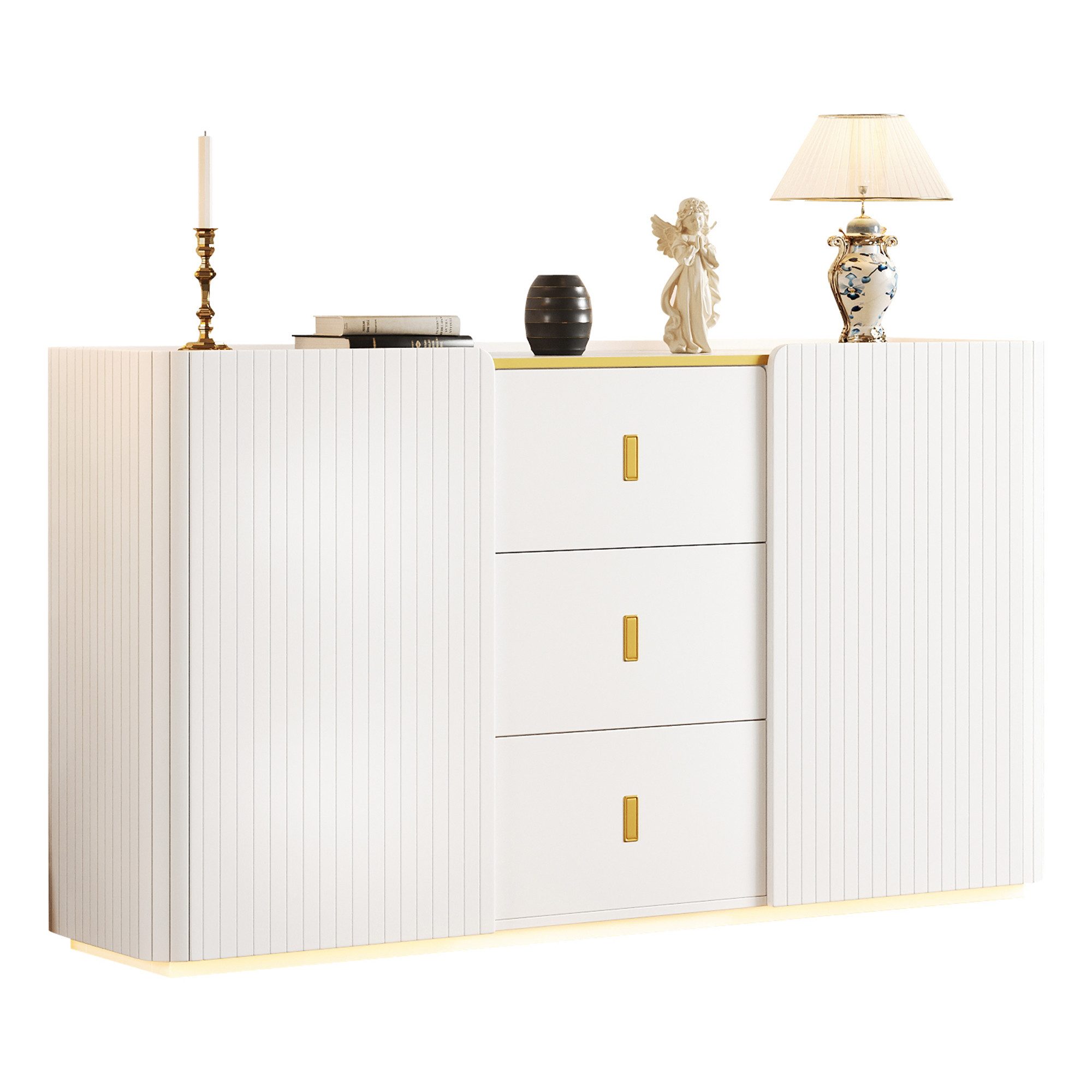 Odikalo Anrichte Kommode Multifunktionales Highboard Двері Schubkästen Breite 150cm