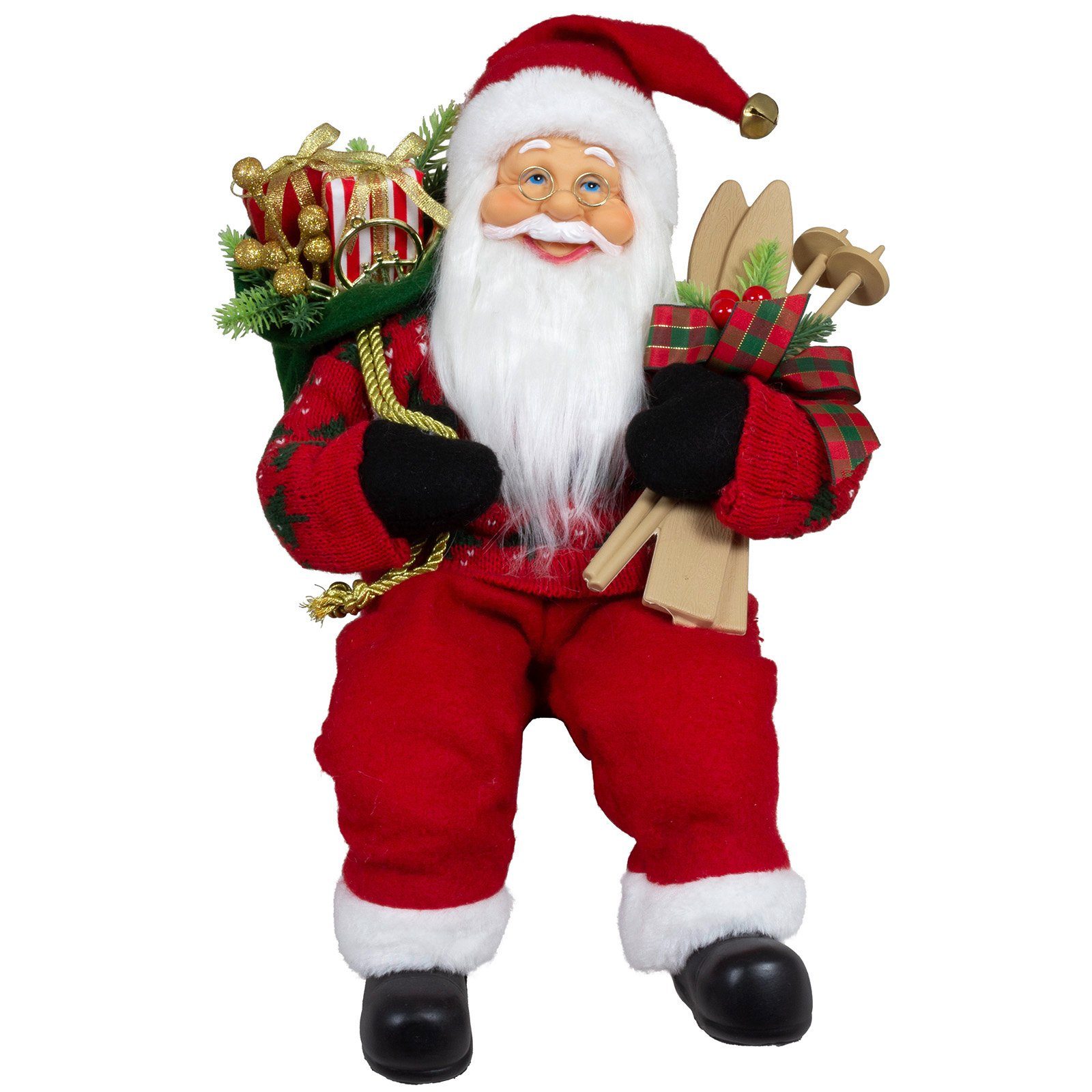 rot, Paradise St., Weihnachtsdeko), (Dekofigur Weihnachtsmann Kantenhocker Hinsetzen zum 30cm, / Martin Christmas 1 45cm sitzend