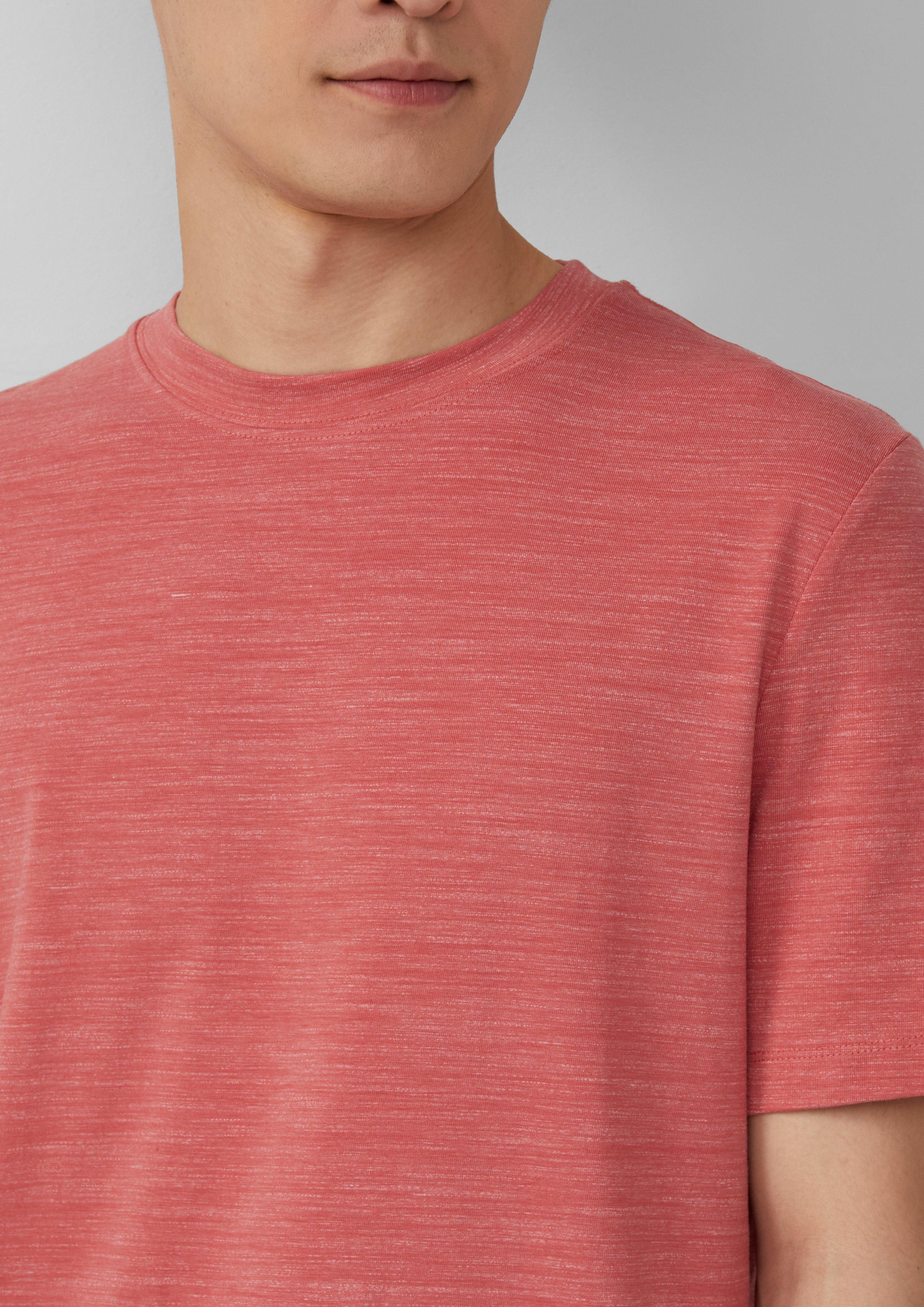 s.Oliver Kurzarmshirt Meliertes T-Shirt aus Baumwollmix günstig online kaufen
