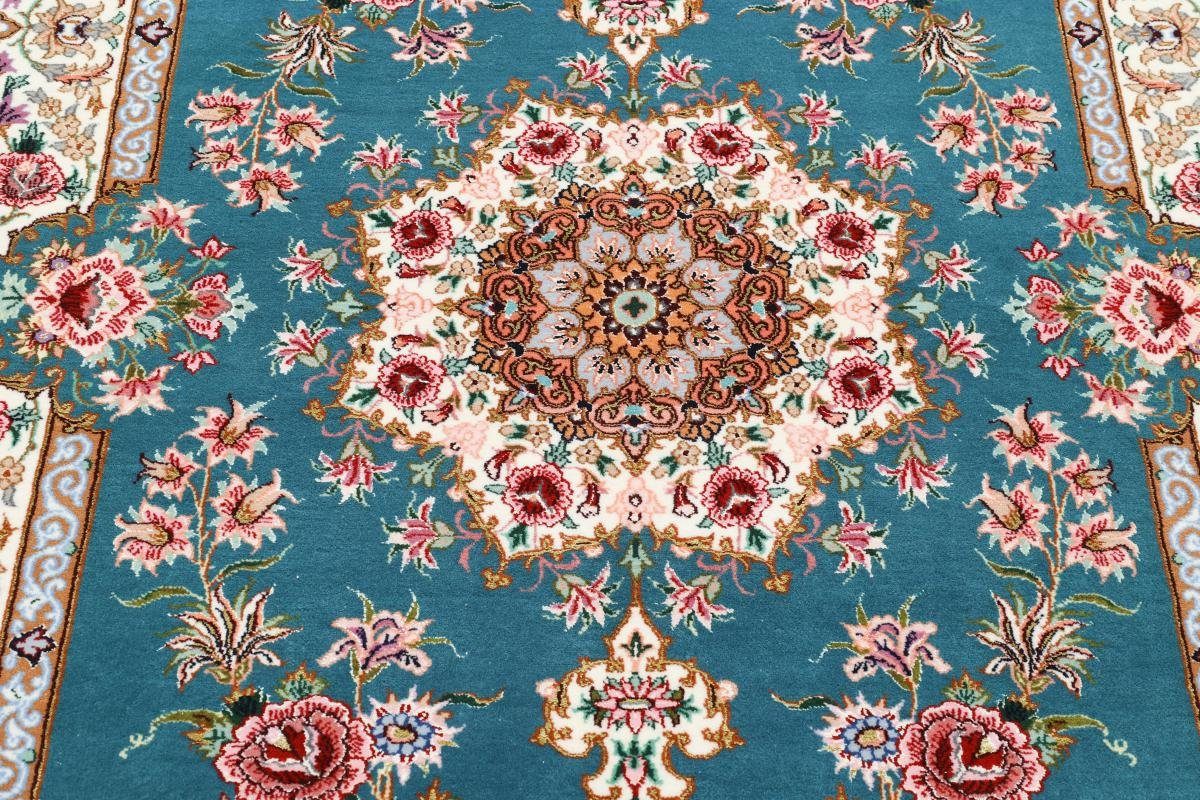 Seidenkette 6 Isfahan Orientteppich, Höhe: Handgeknüpfter 108x160 Orientteppich Nain mm Trading, rechteckig,
