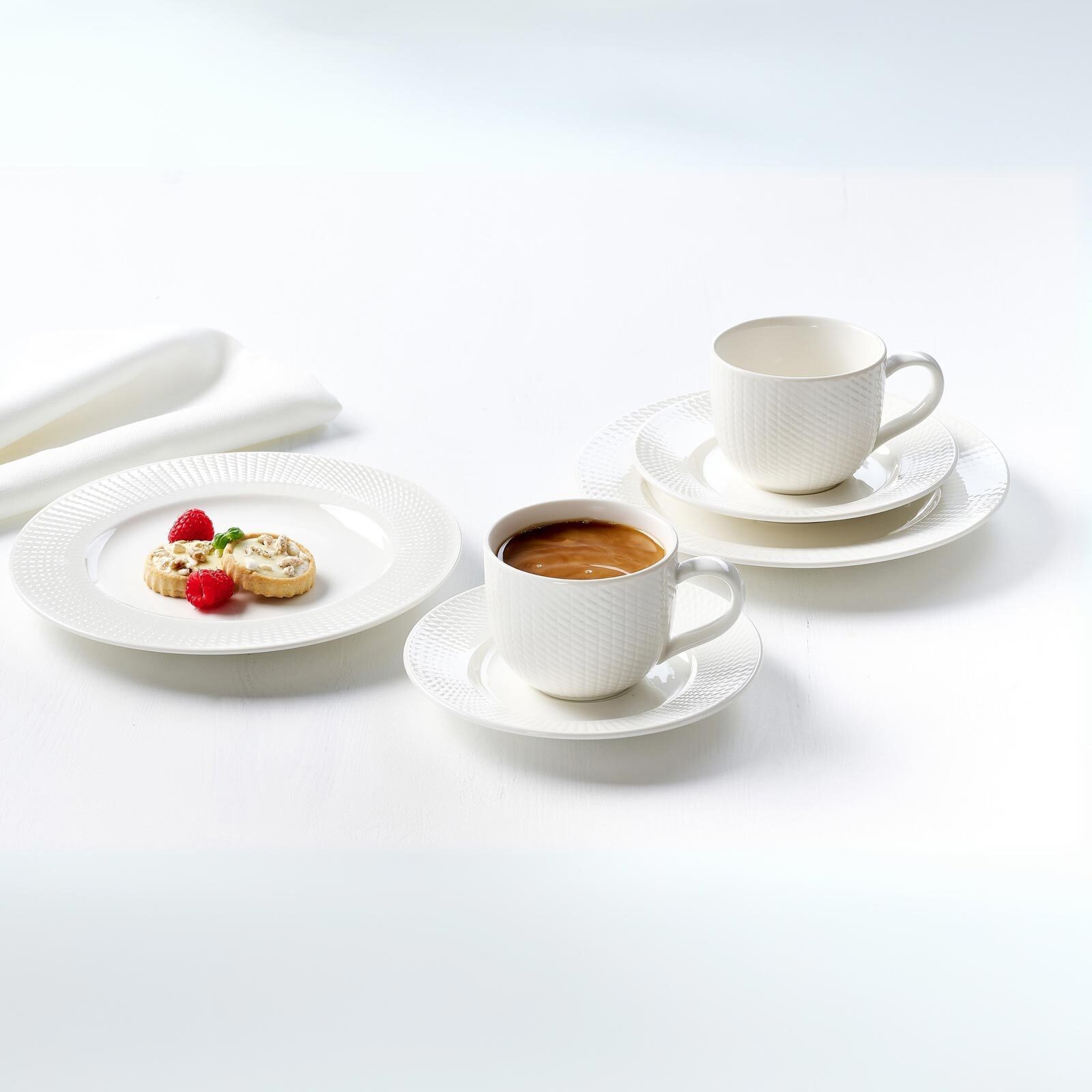 Ritzenhoff & Breker Kaffeeservice Saphir Kaffeeservice 18er Set (18-tlg), 6 Personen, Porzellan