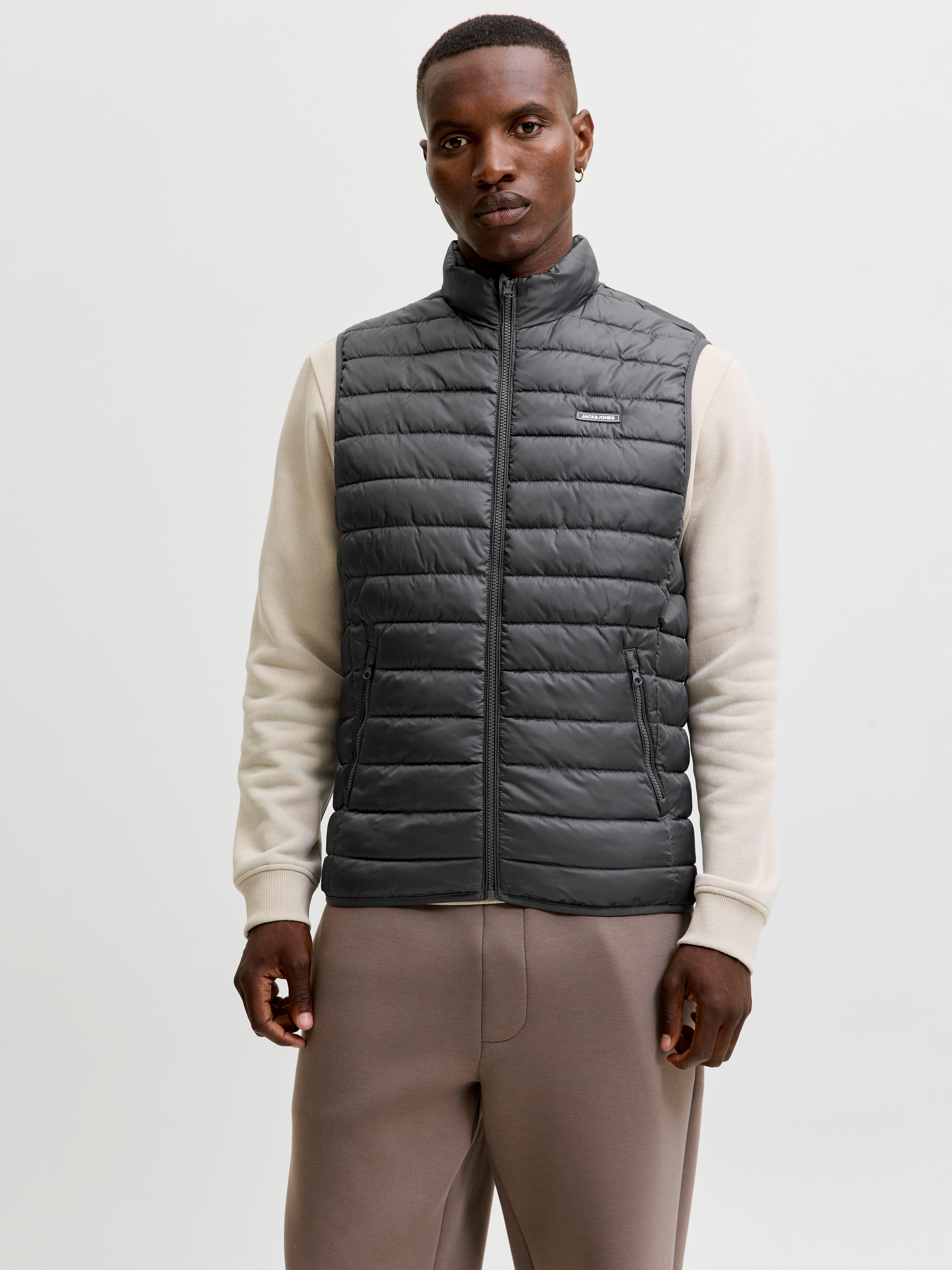 Jack & Jones Steppweste JJELVIS LIGHT BODYWARMER COLLAR Kunstfaser, regular fit