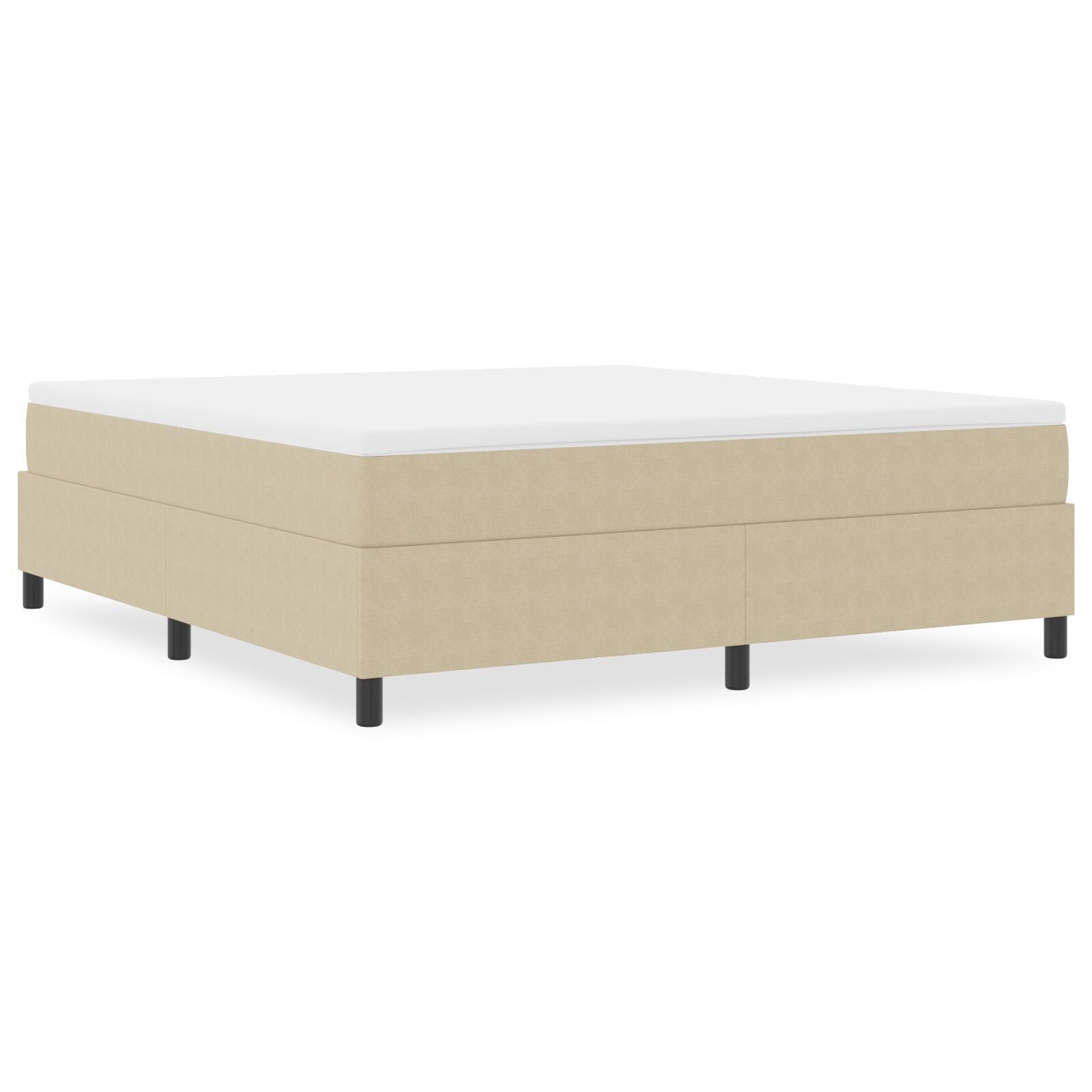 vidaXL Bett Boxspringbett Hellgrün Grau Cordstoff günstig online kaufen