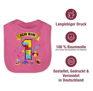 Shirtracer Lätzchen Ich bin 1 Bausteine, 1. Geburtstag