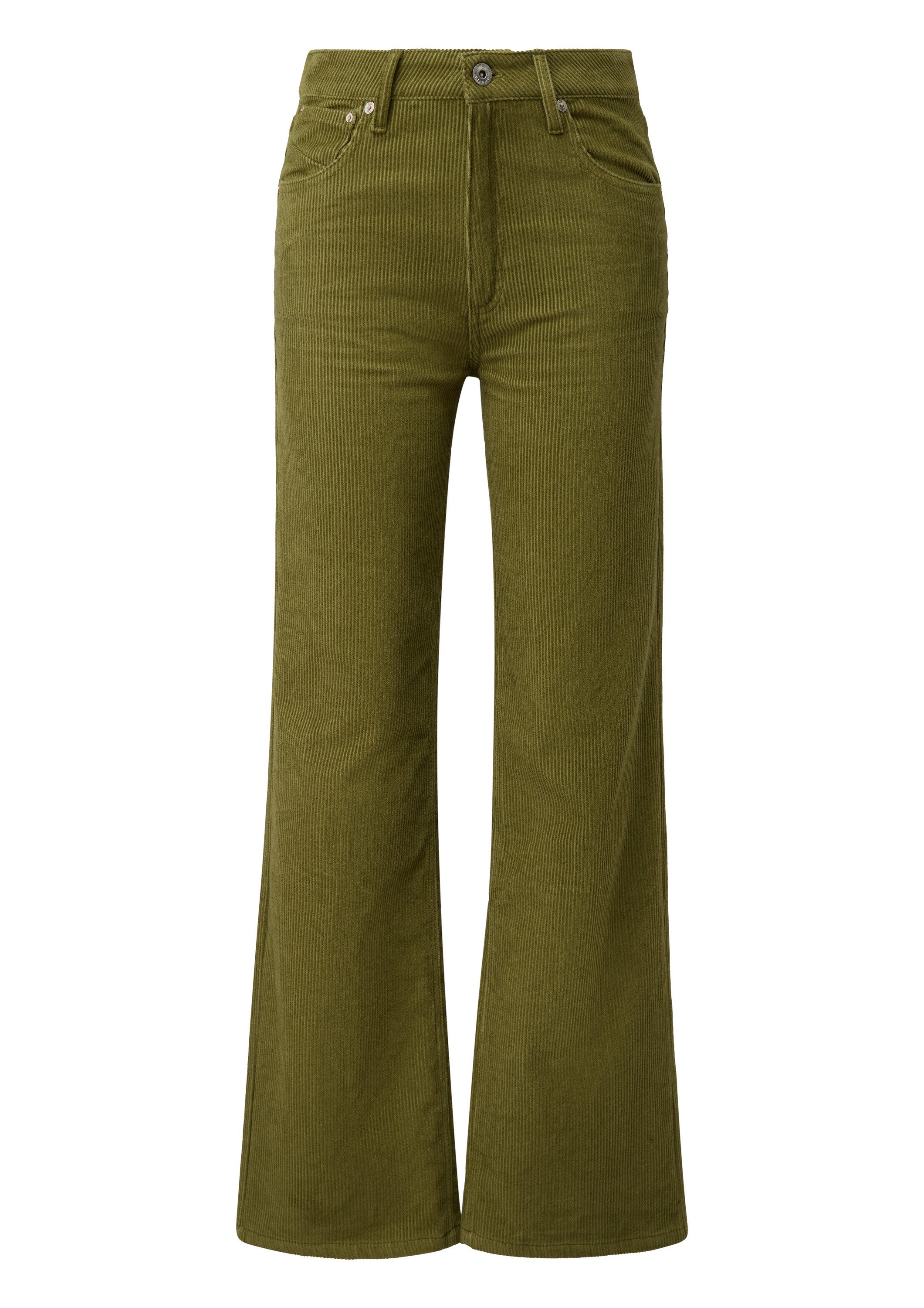 QS Chinos Hose Cordhose mit weitem Bein günstig online kaufen